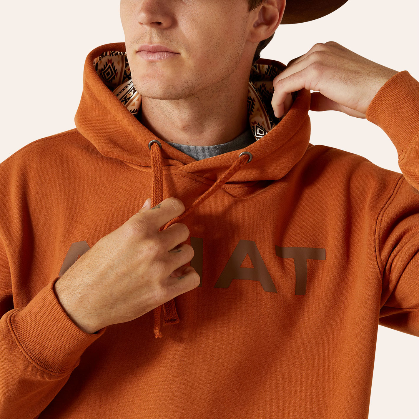 Ariat Men's Adobe Shield Logo Hoodie - Image 1