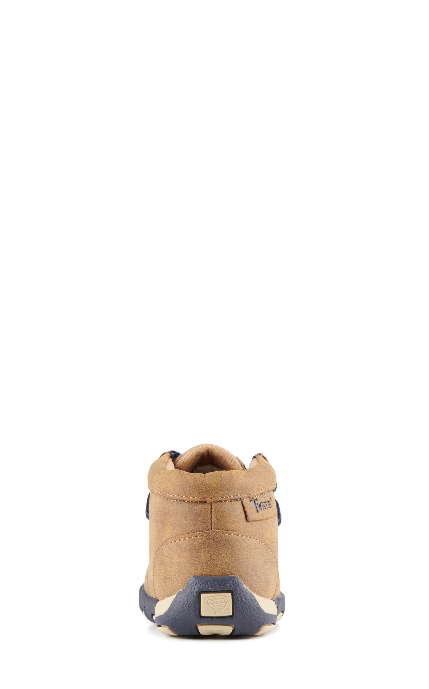 Twister Toddler Oliver Brown with Navy Basketweave Moc Toe Chukka Casual Shoe - Image 1