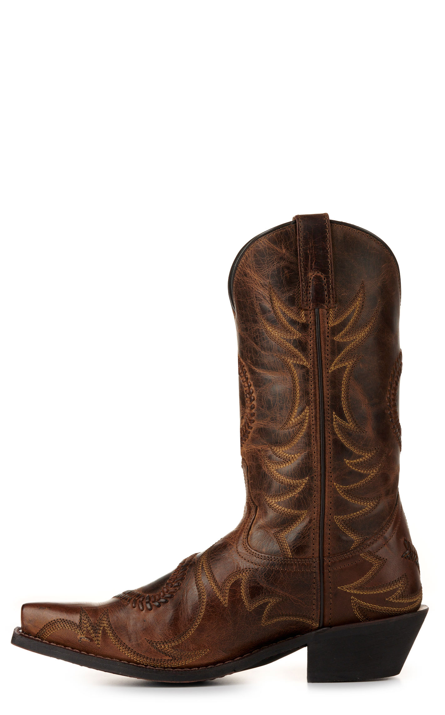Laredo Men's Jag Walnut with Buckle Snip Toe Cowboy Boots - Image 1