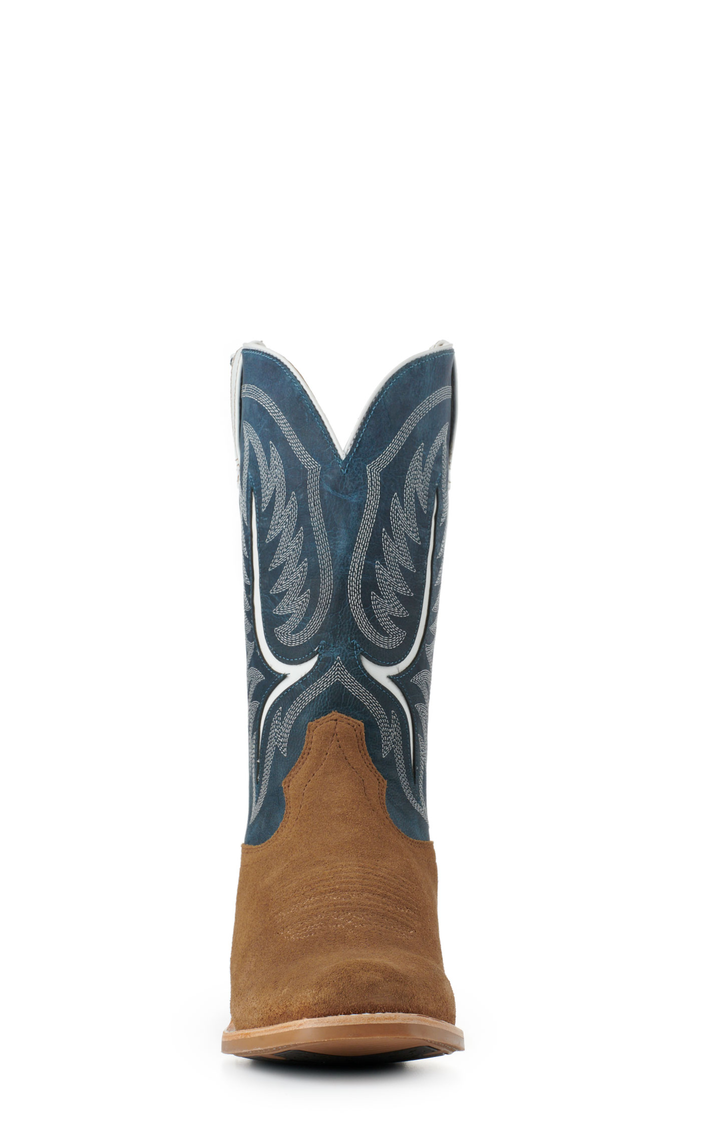 Ariat Men's Stadtler Ocean Blue and Dijon Roughout TekStep Square Toe Cowboy Boots - Image 1