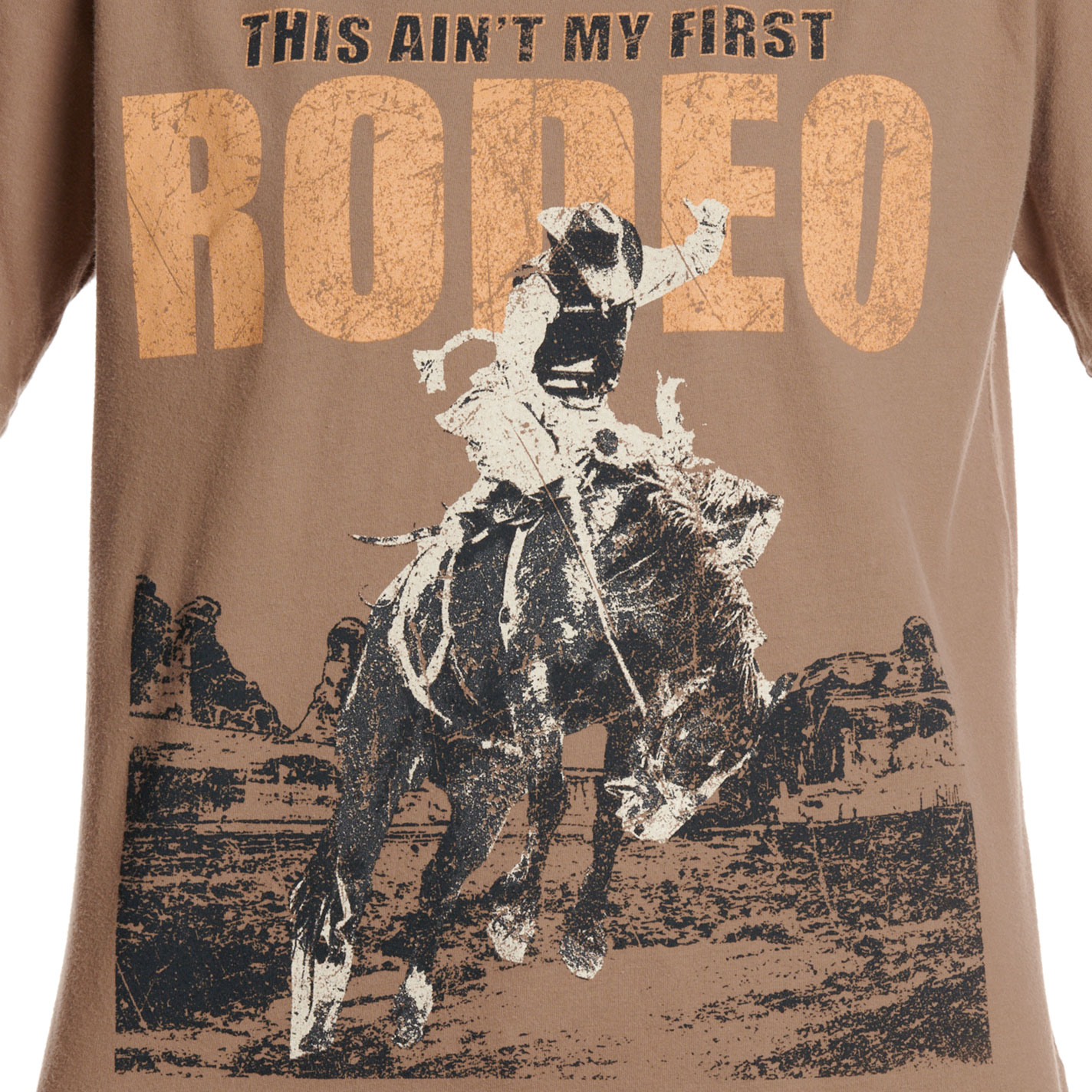 Zutter Women's Taupe This Ain't My First Rodeo Graphic T-Shirt - Image 1