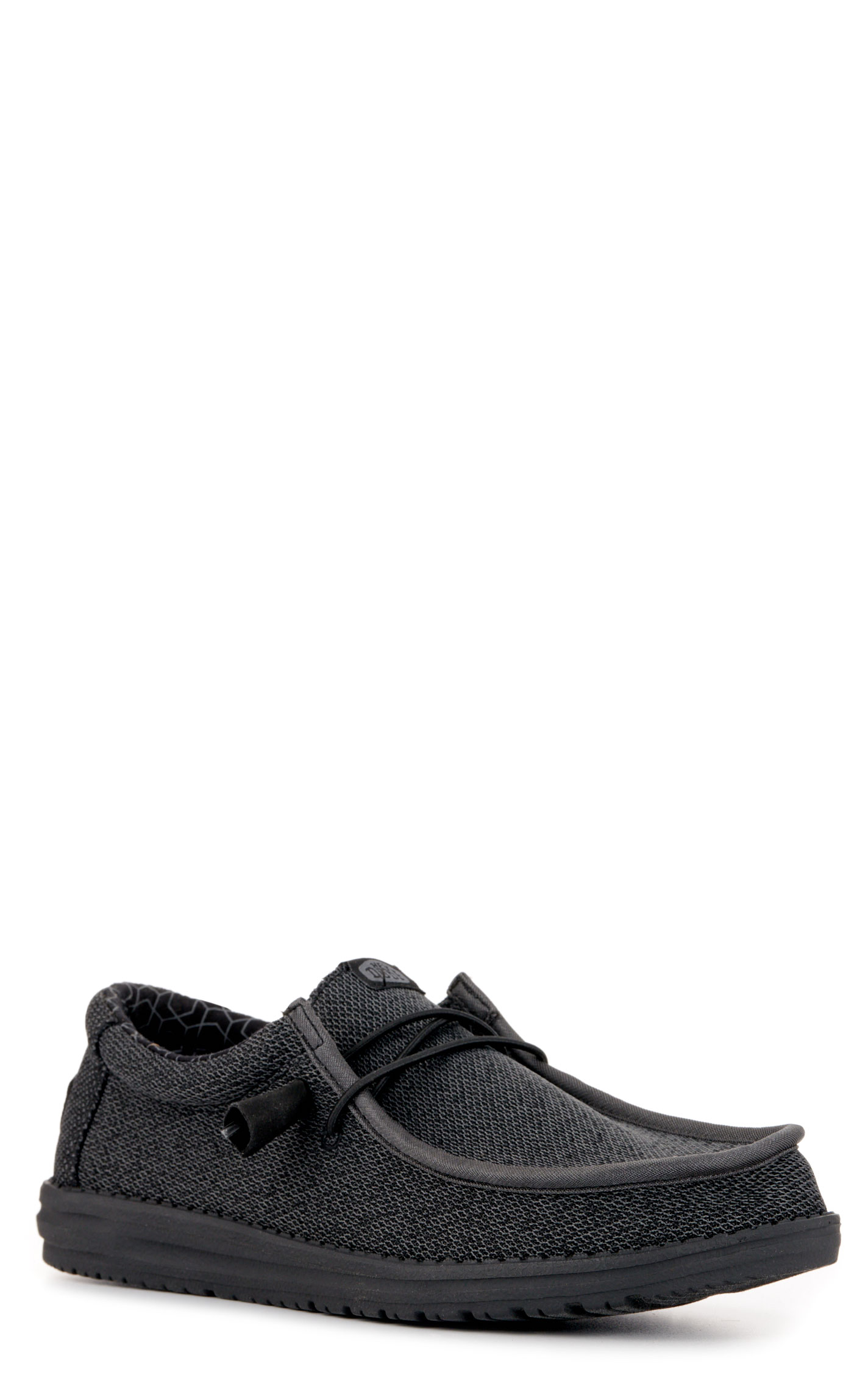 Hey Dude Men's Wally Sox Black Lace Up Casual Shoes - Image 1