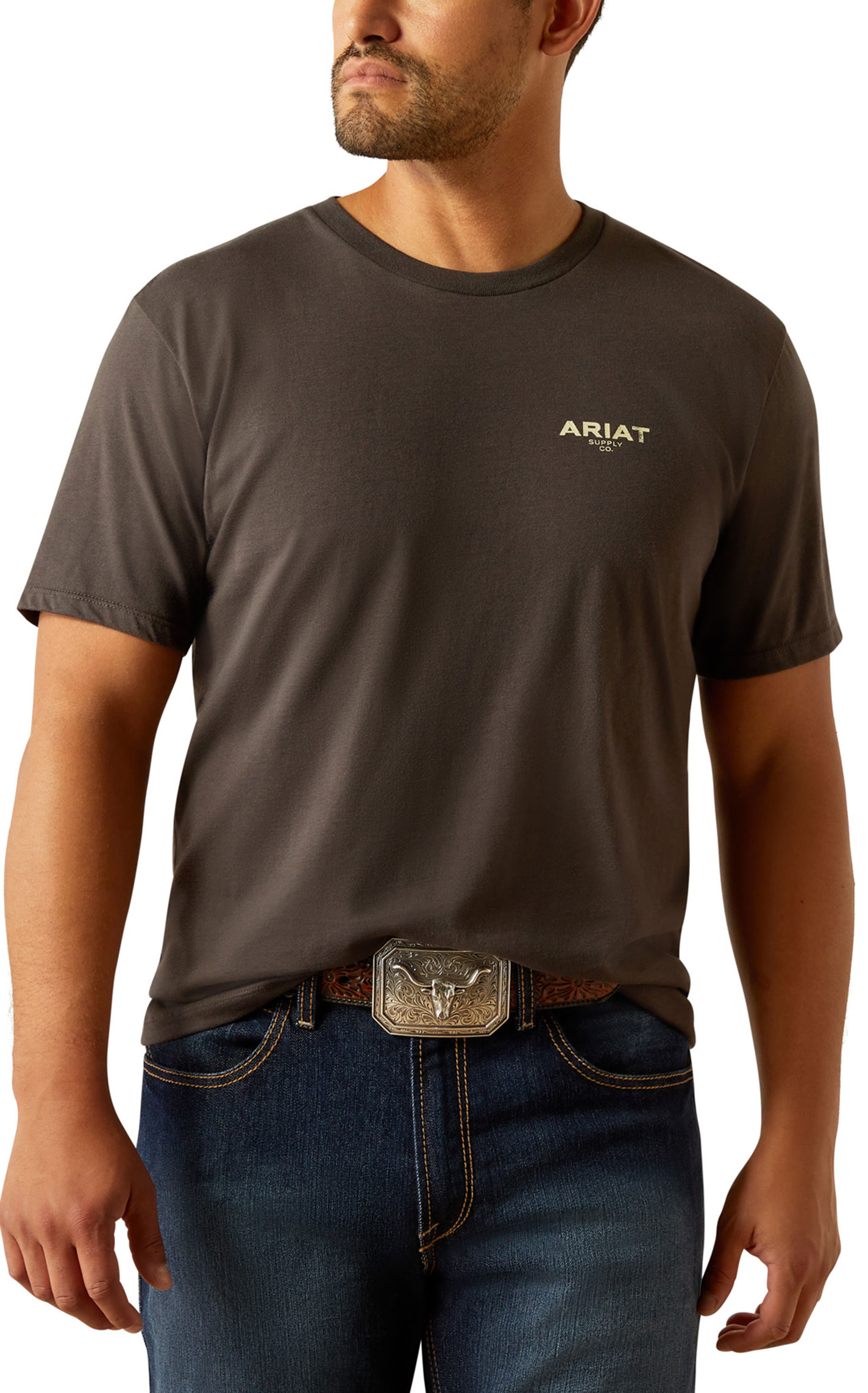 Ariat Men's Charcoal Desert to Plains Graphic T-Shirt - Image 1