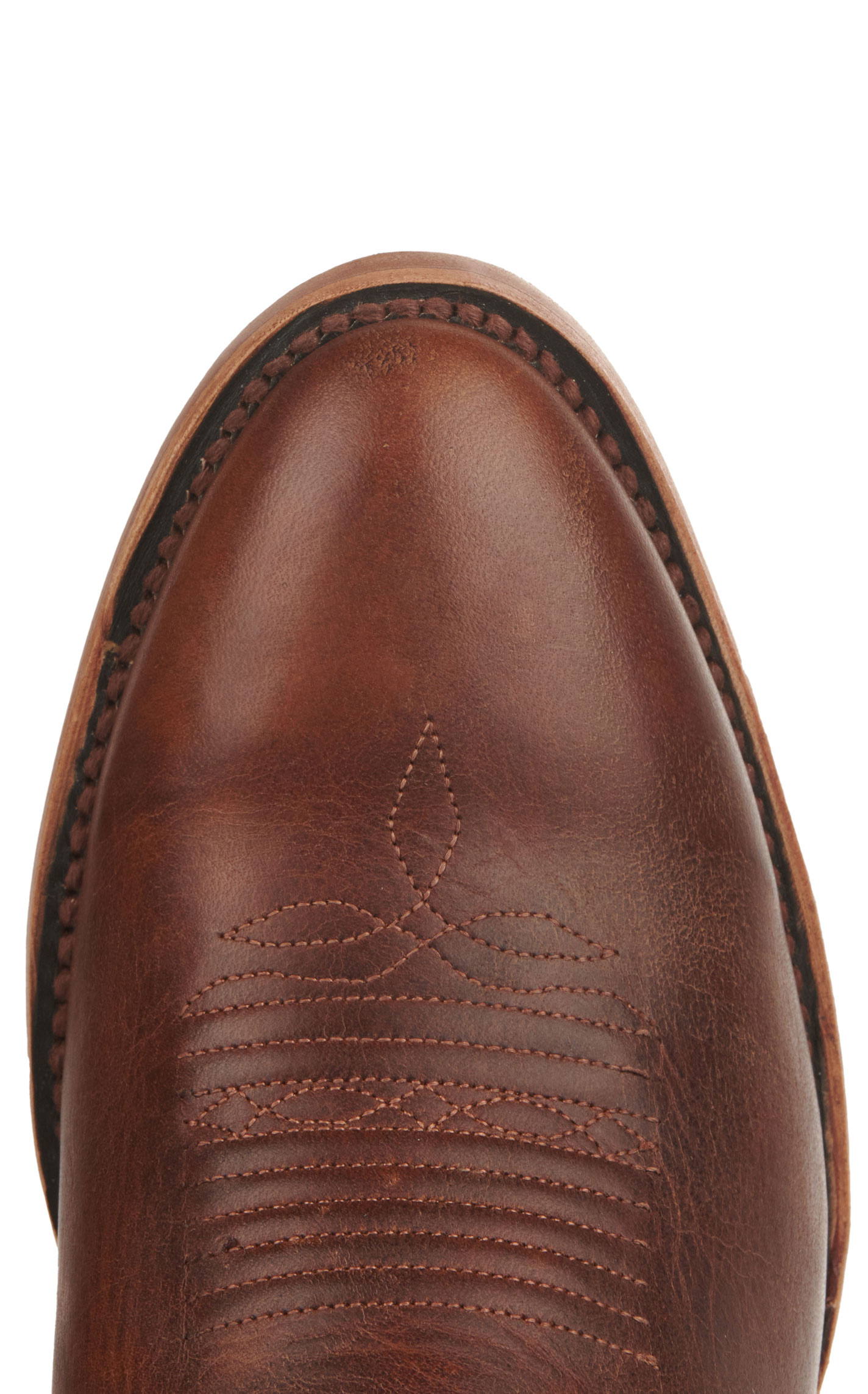 Ariat Women's Saylor Brown with Gold Inlay StretchFit R-Toe Cowboy Boots - Image 1