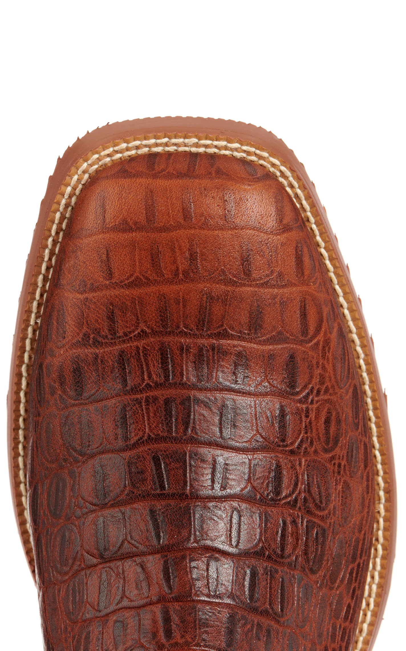 Twisted X Men's Tech X Ginger Caiman Print and Pearl Wide Square Toe Cowboy Boots - Image 1