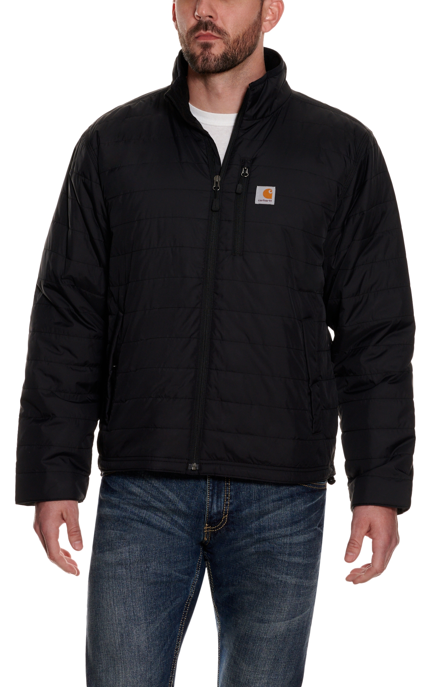Carhartt Men's Black Water Resistant Long Sleeve Jacket - Image 1
