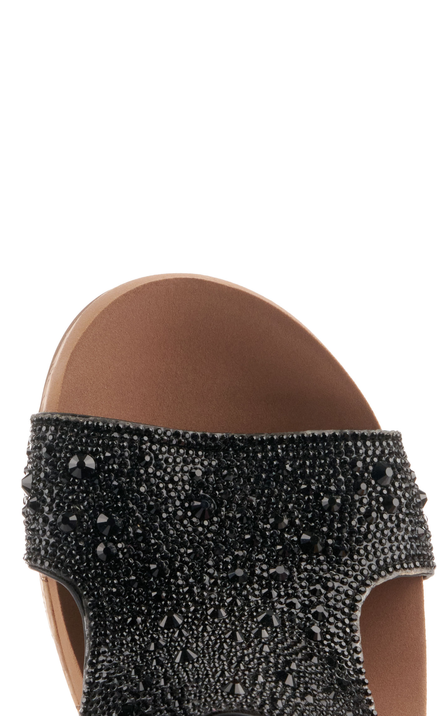 Corkys Women's Ashley Black Bling Peep Toe Wedge Sandal - Image 1