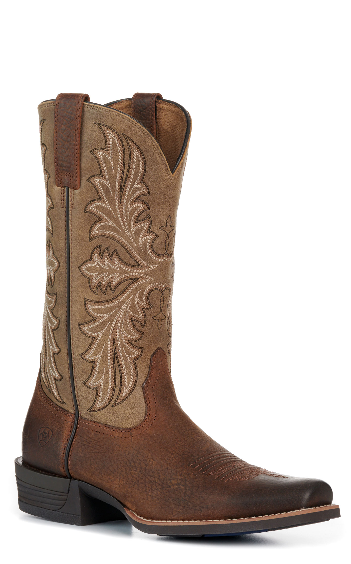 Ariat Men's Earth Brown Bomber Narrow Cutter Toe Cowboy Boots - Image 1