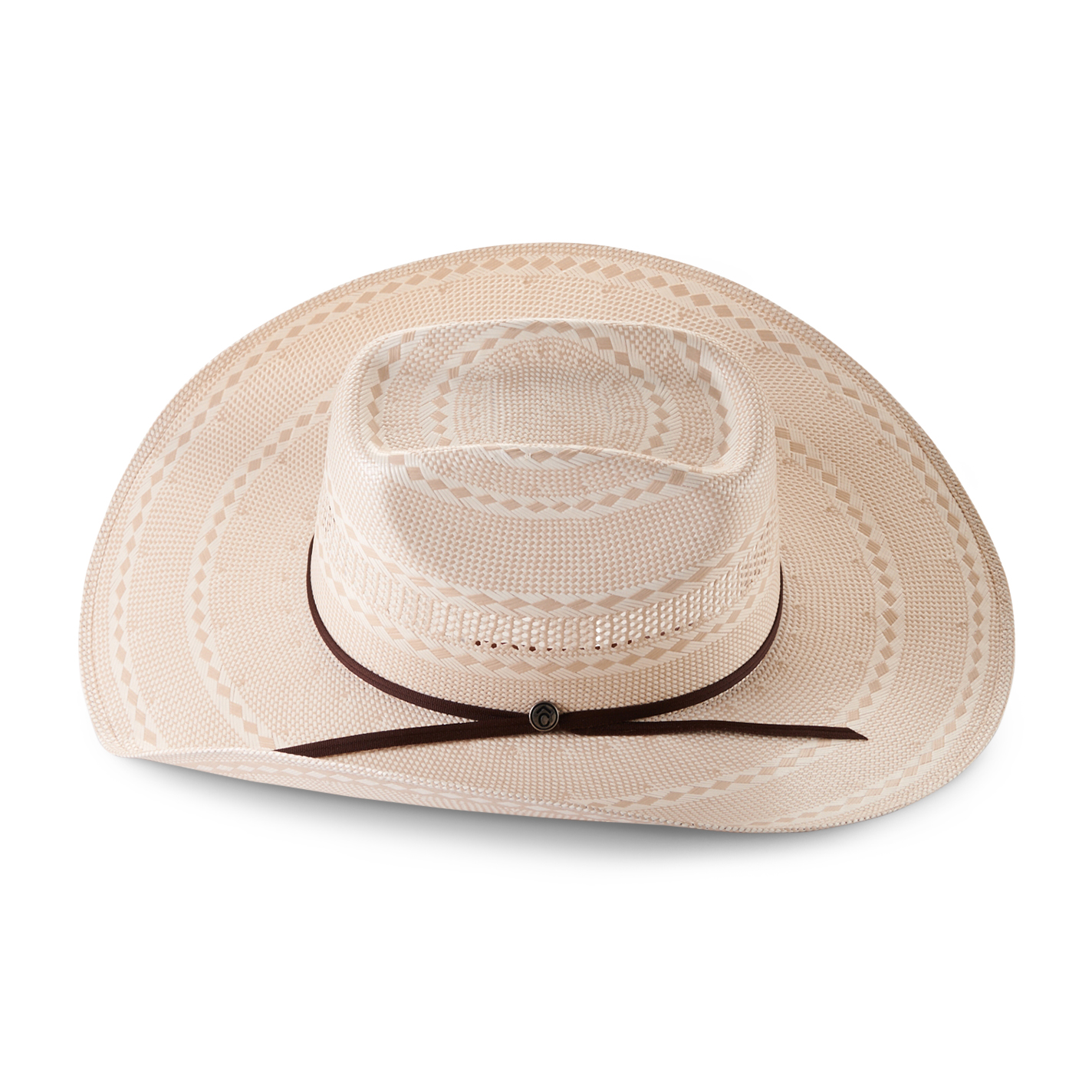 Rafter C Shantung Ivory and Tan Brick Crown Cowboy Hat - Image 1