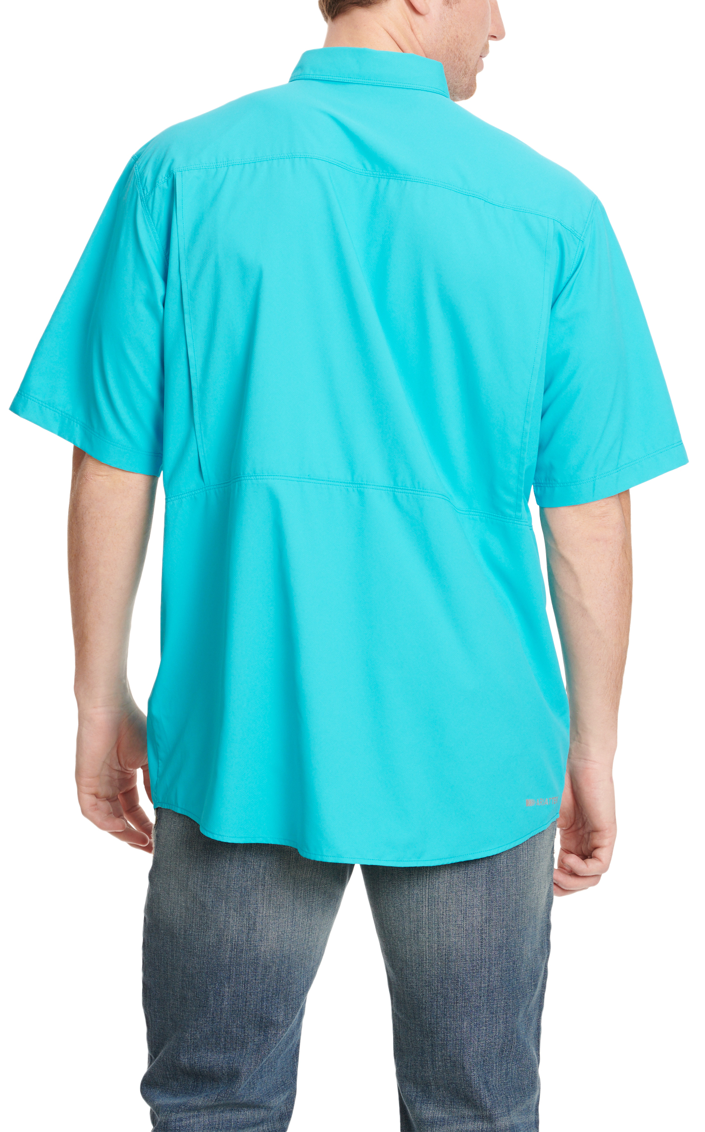 Ariat Men's VentTEK Outbound Turquoise Short Sleeve Shirt - Image 1