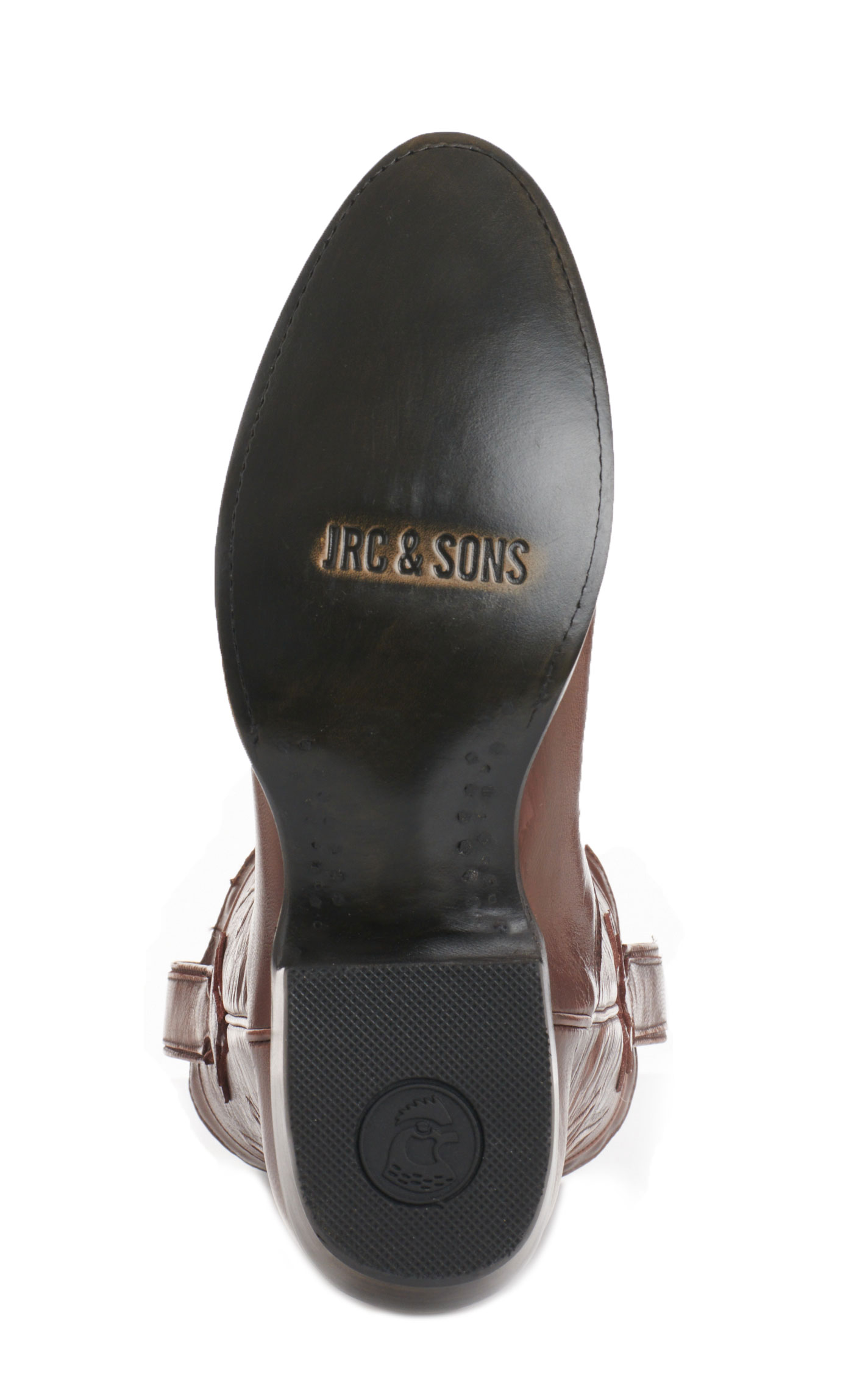 JRC & Sons Men's Creed Brush Off Goat Round Toe Cowboy Boot in Tan - Image 1