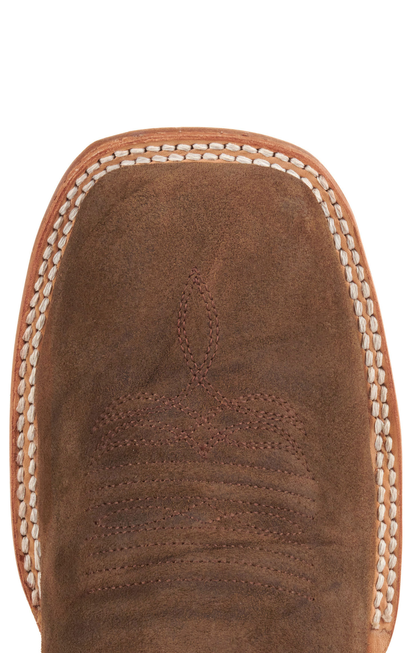 Justin Men's Hombre Clay Brown Roughout Wide Square Toe Cowboy Boots - Image 1