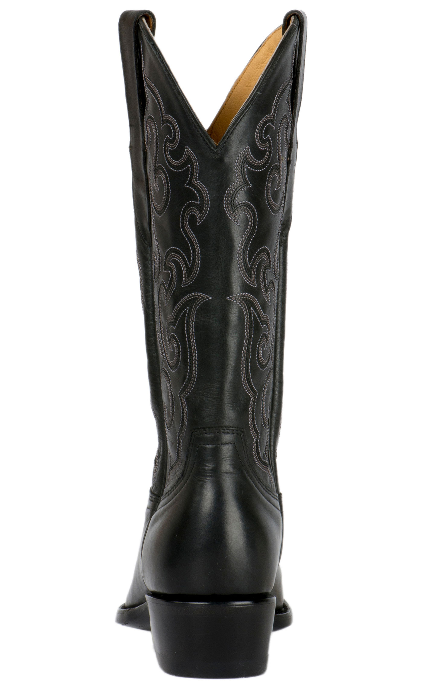 Cavender’s Women’s Black Ranchero Leather Snip Toe Cowboy Boots - Image 1