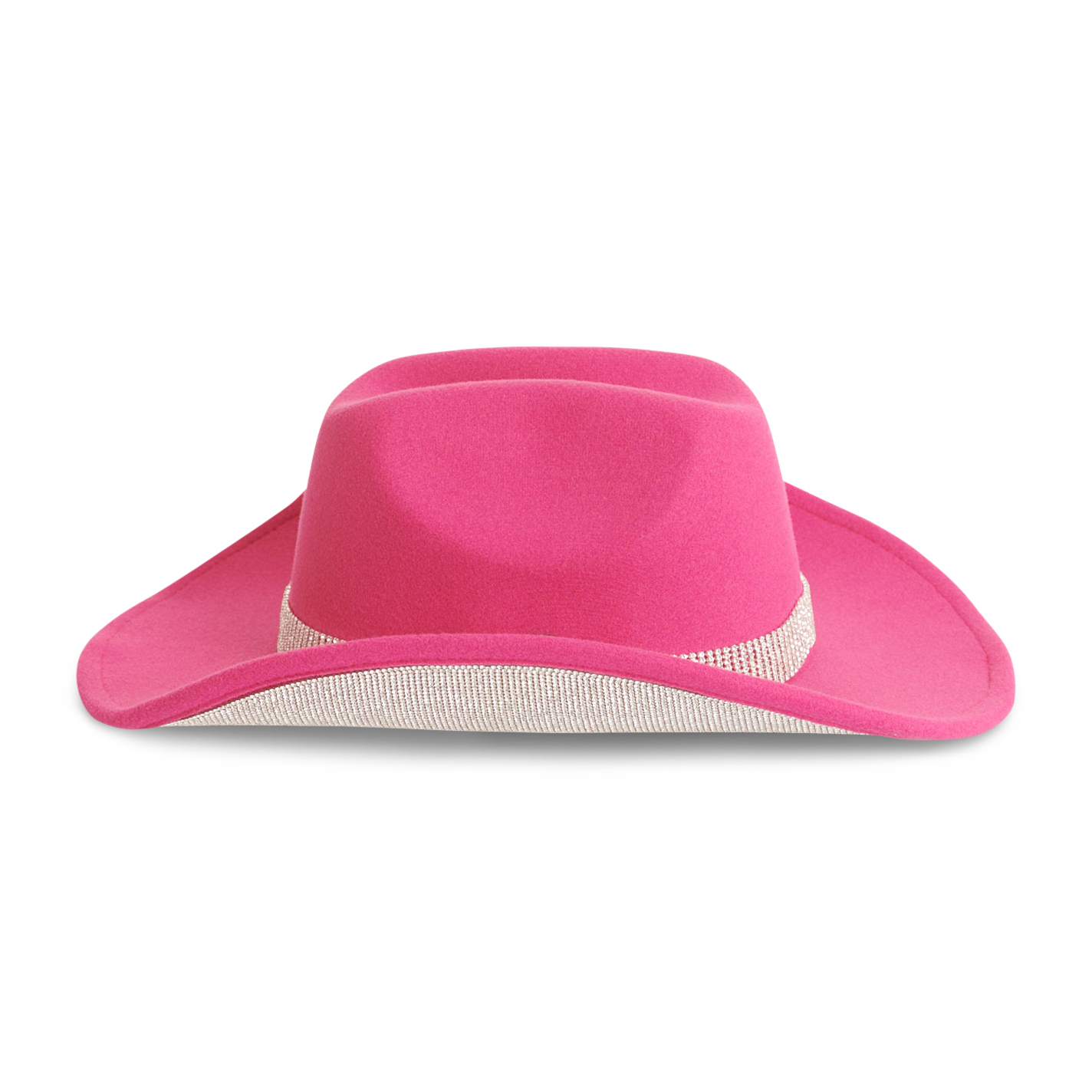 Girlie Girl Originals Women's Hot Pink with Rhinestones Wool Cowboy Hat - Image 1