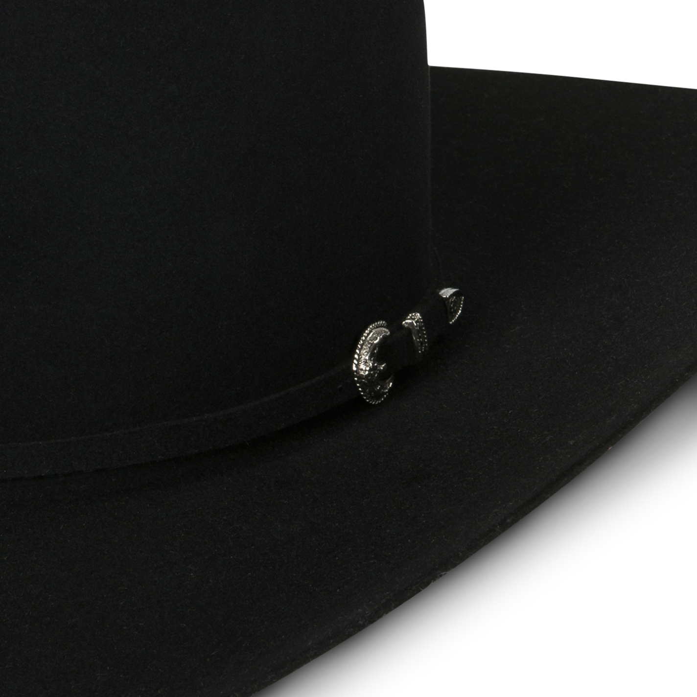 Rodeo King 7X Open Crown Black Felt Cowboy Hat - Image 1