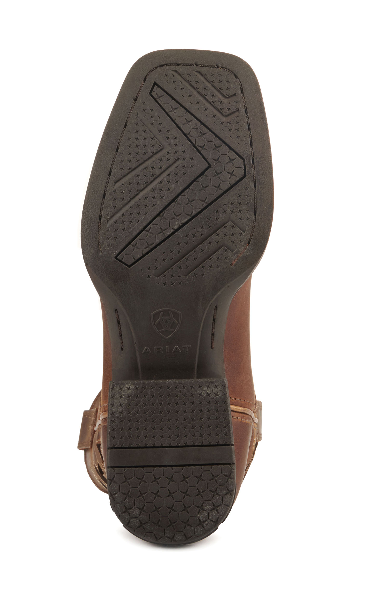 Ariat Youth Round Up Bliss Sassy Brown with Glitter Inlay Wide Square Toe Cowboy Boots - Image 1