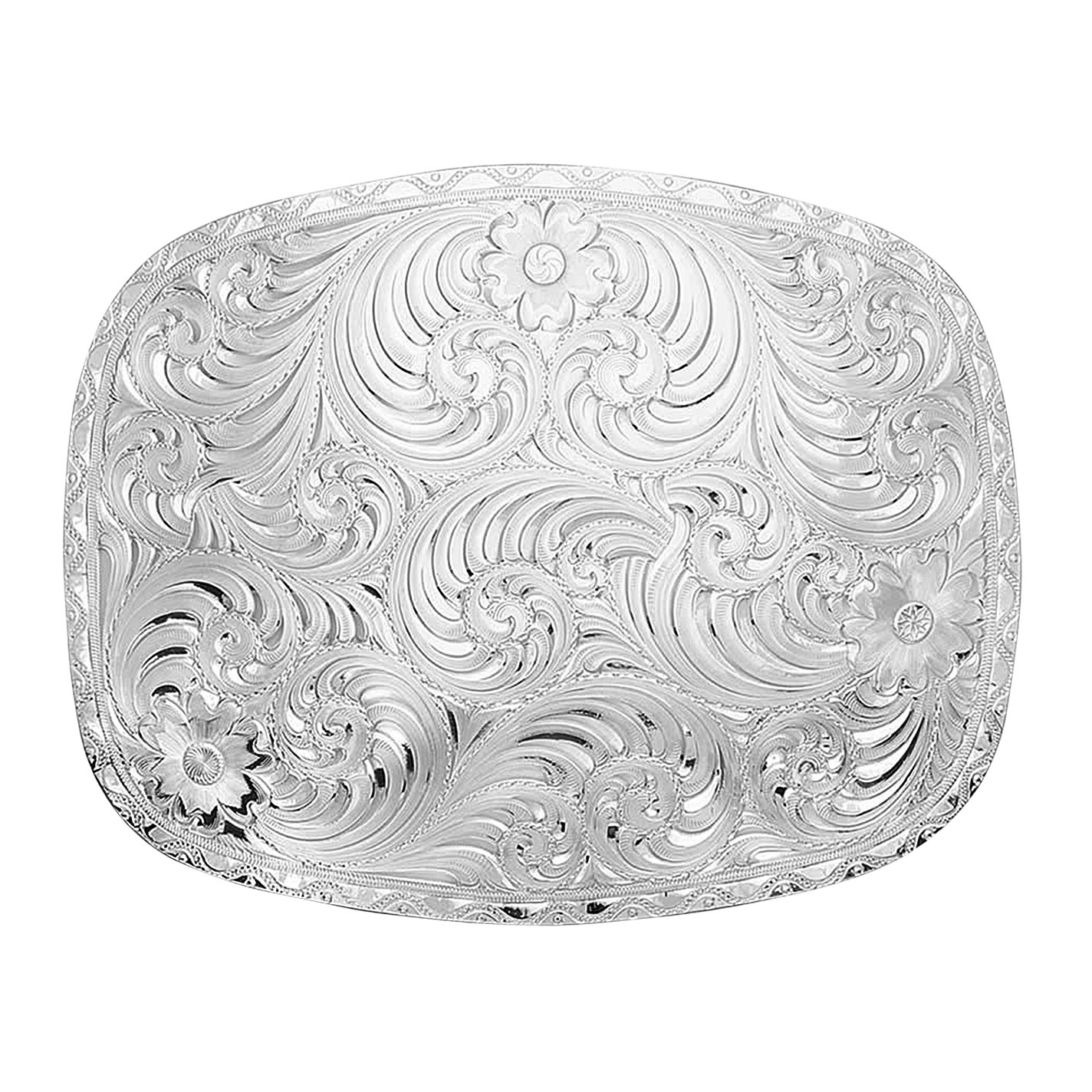 Montana Silversmiths Silver Grand Cowboy Belt Buckle - Image 1