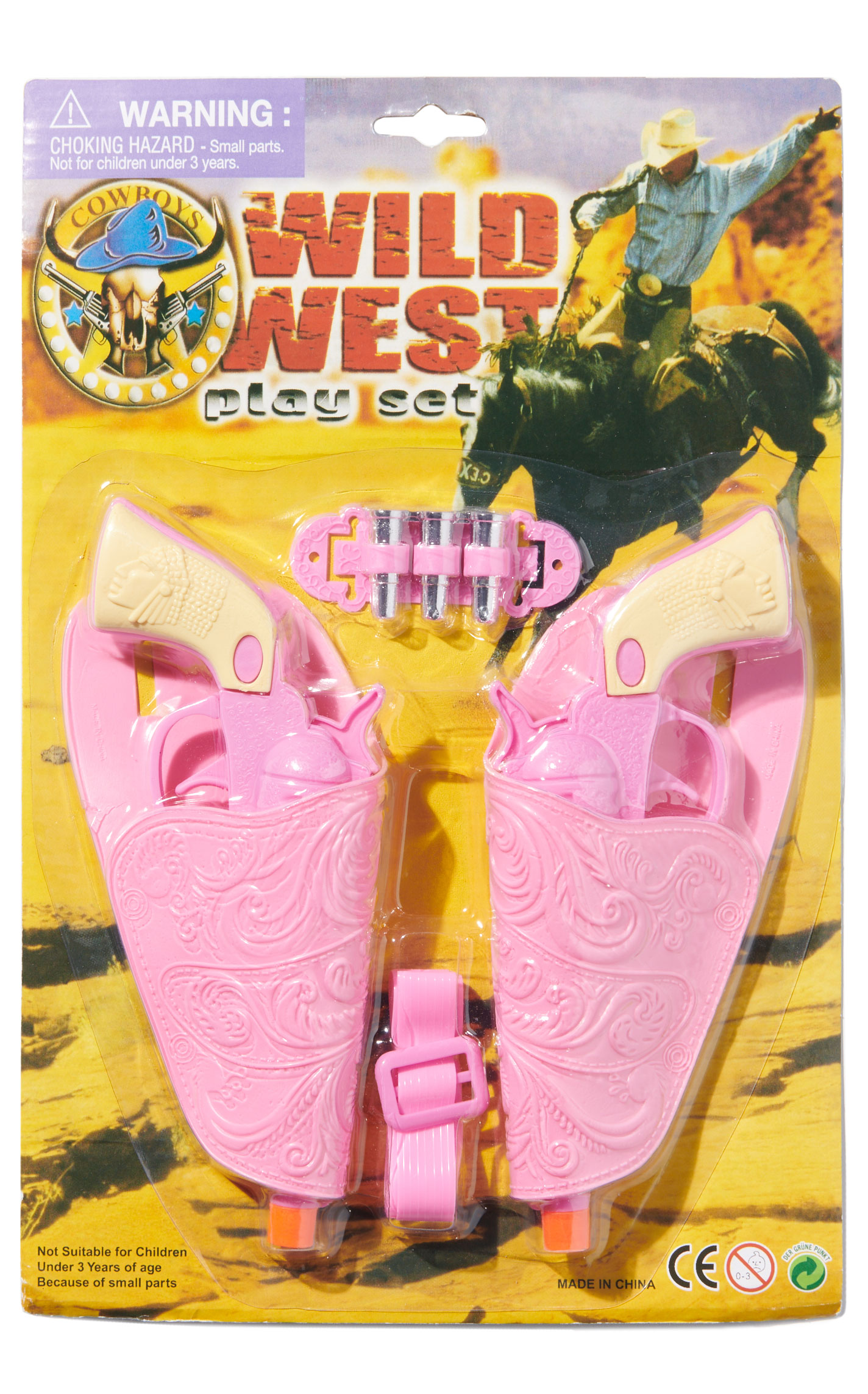 Western Fashion Accessories Pink Double Gun Playset - Image 2