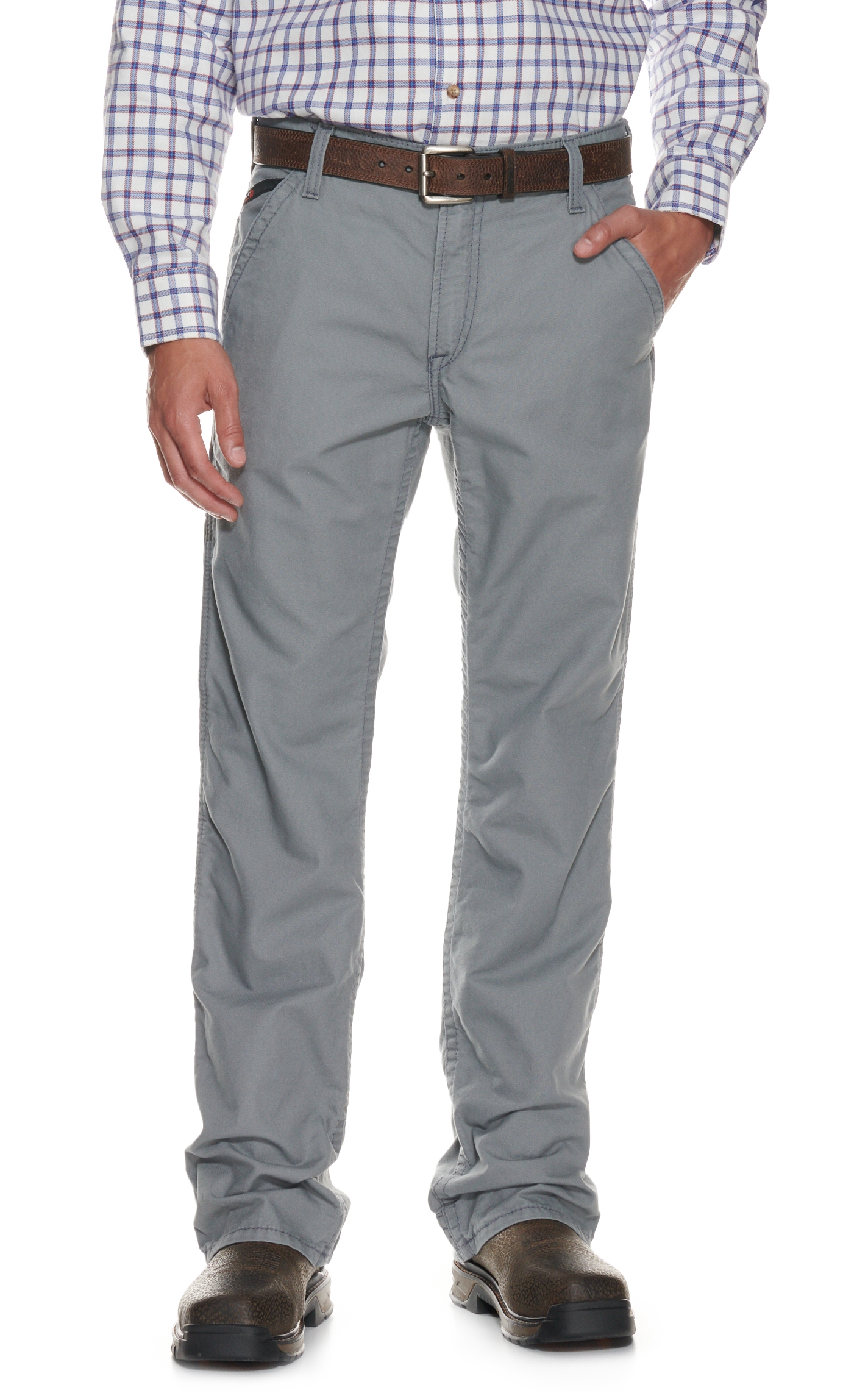Ariat Men's FR M4 Workhorse Gray Relaxed Fit Boot Cut Work Pant - Image 1