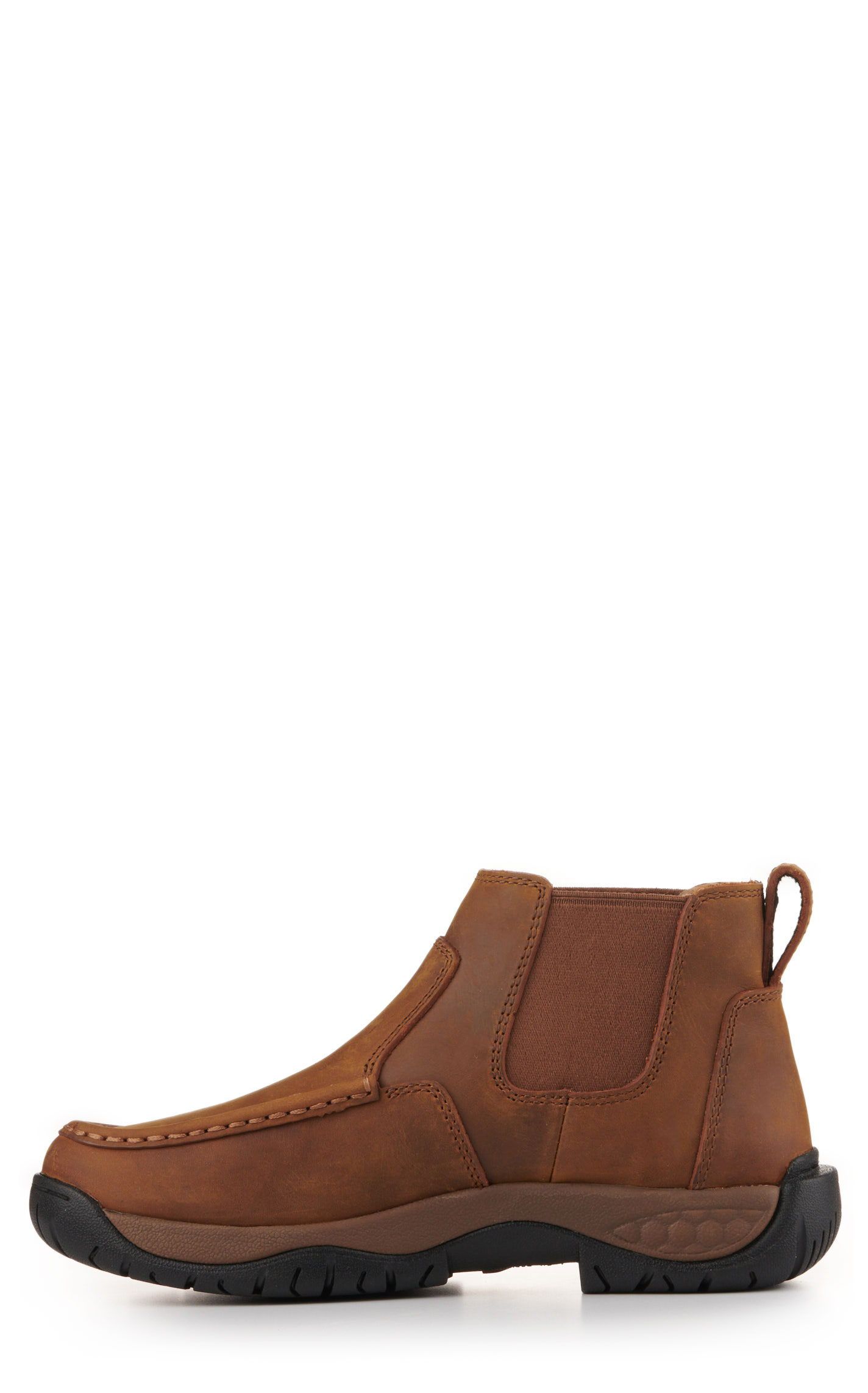 Twisted X Women's Pecan Brown Cell Stretch Round Toe Chelsea Work Boots - Image 1