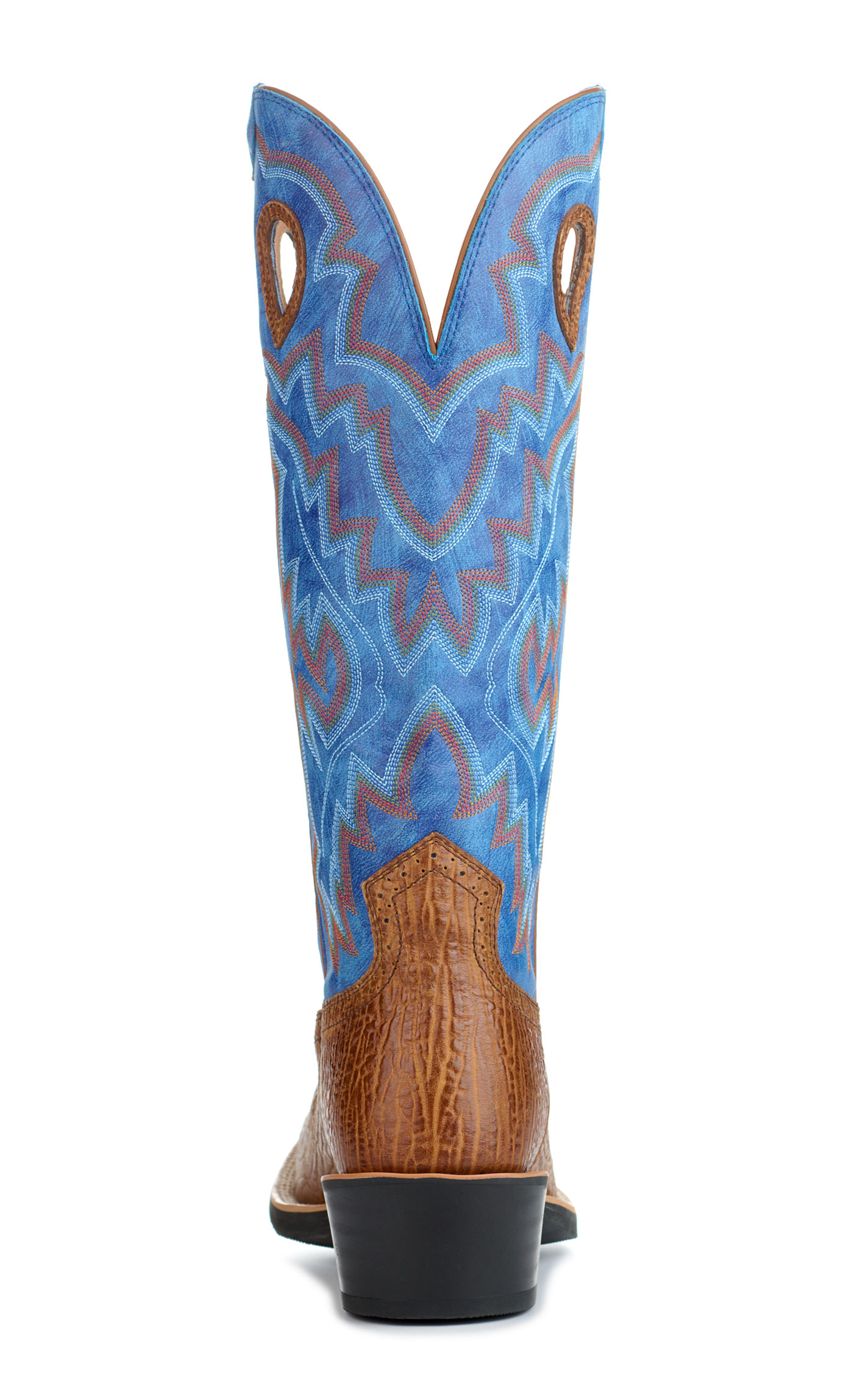 Twisted X Men's Electric Blue and Ginger Wide Square Toe Buckaroo Cowboy Boots - Image 1