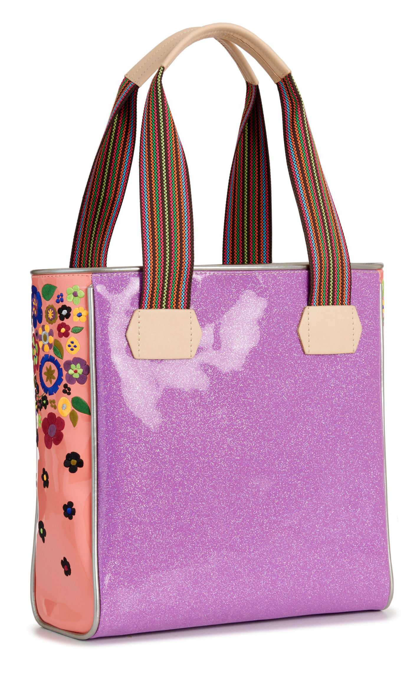 Consuela Twy Classic Lavender Glitter Tote Bag - Image 1