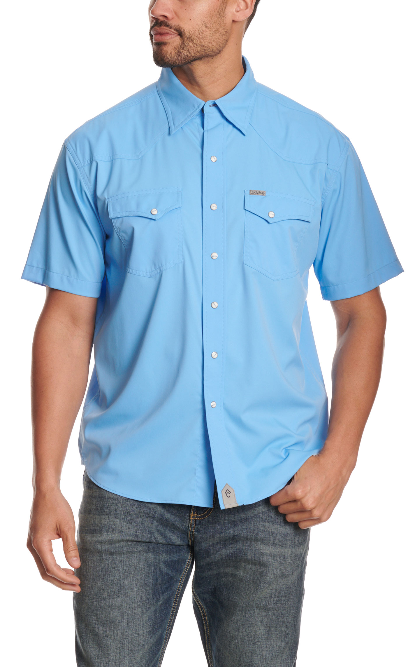 Rafter C Men's Blue Fishing Shirt - Image 1