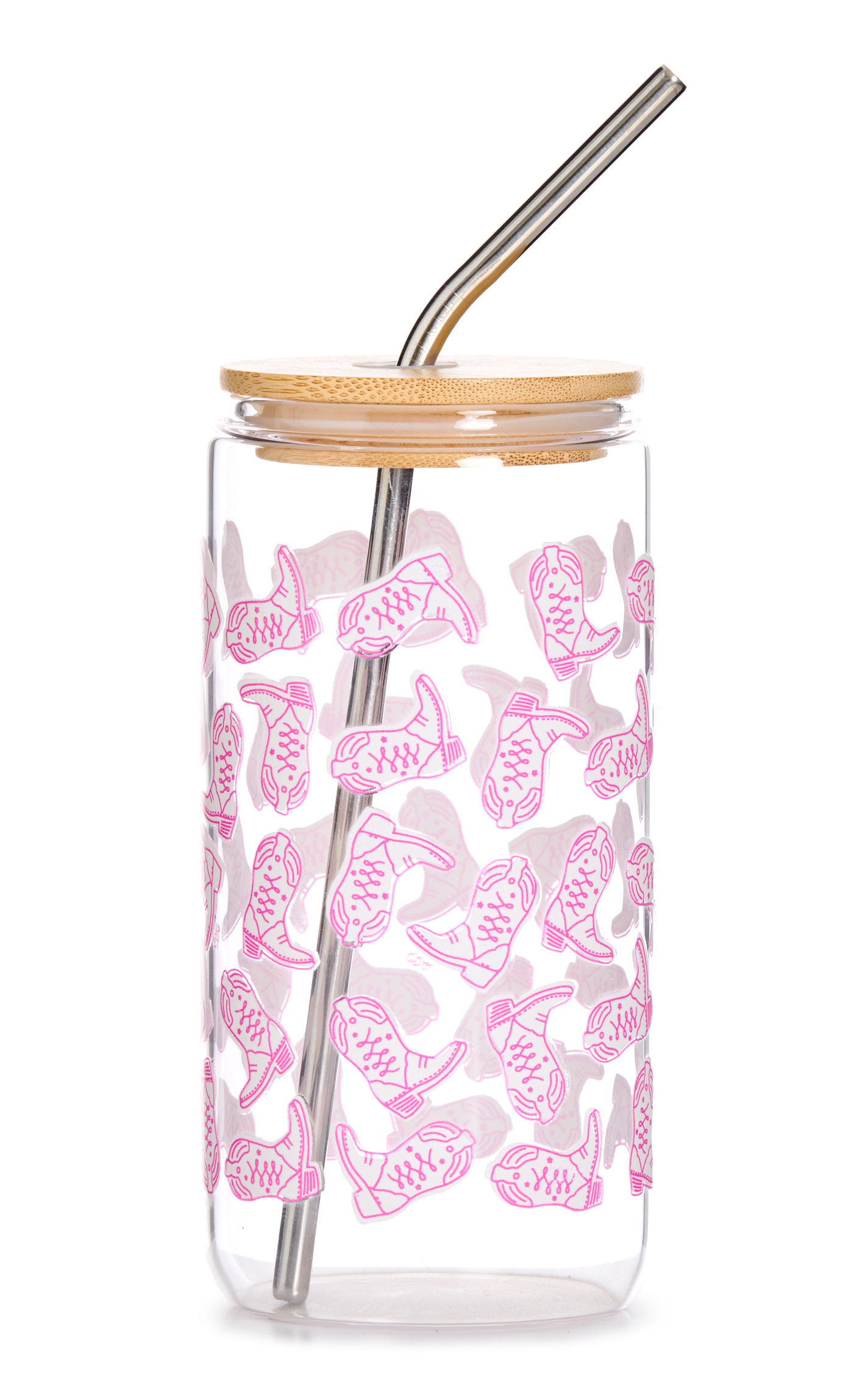Callie Danielle Cowgirl Collection Boots Glass Drinkware - Image 1
