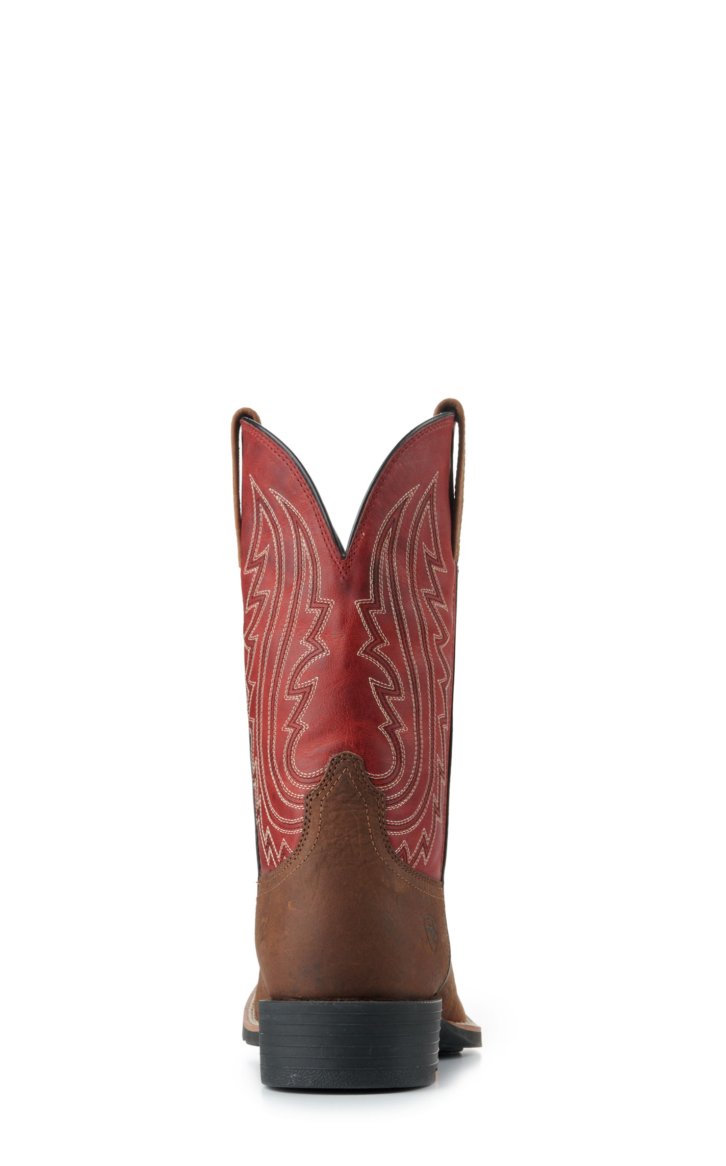 Ariat Men's Sport Big Country Dark Brown and Red Wide Square Toe Cowboy Boots - Image 1