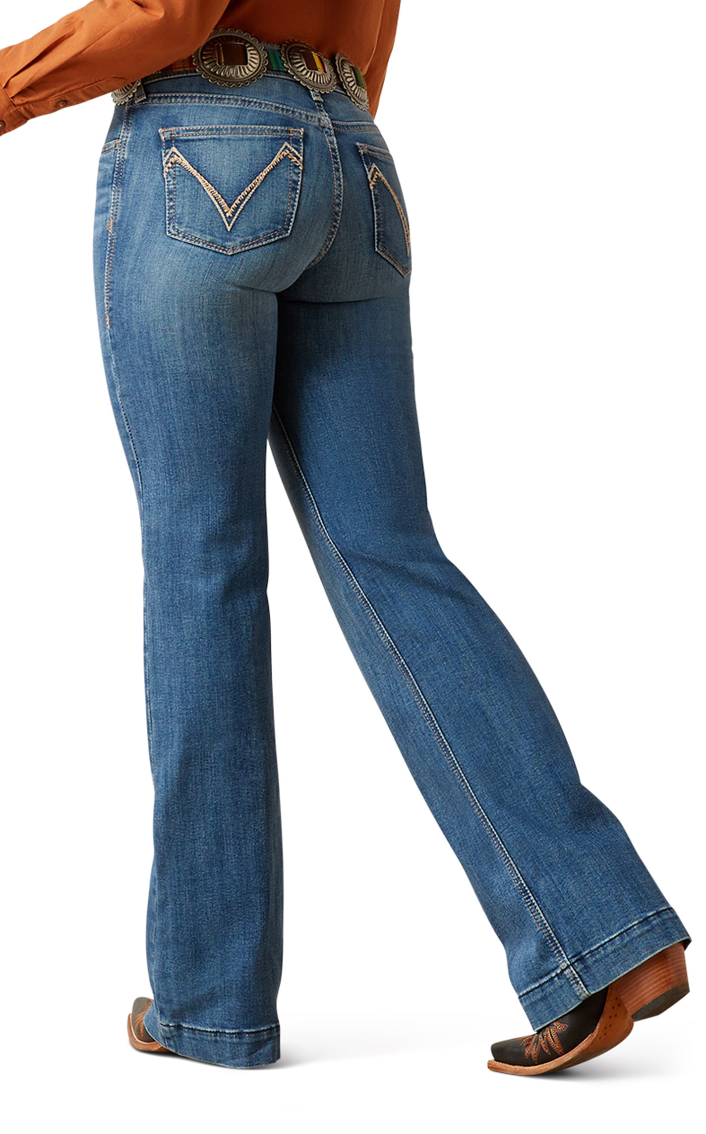 Ariat Women's Perfect Rise Isabelle Albuquerque Wide Leg Trouser Jeans - Image 1