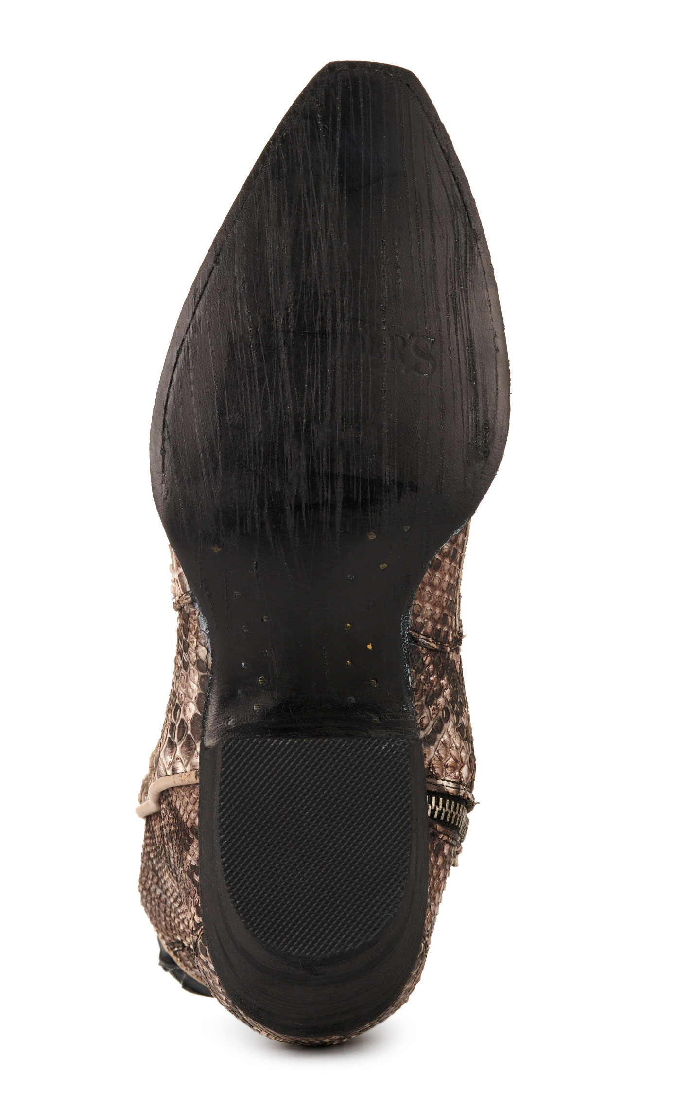 Cavender's Women's Rustic Natural Python Snip Toe Western Booties - Image 1