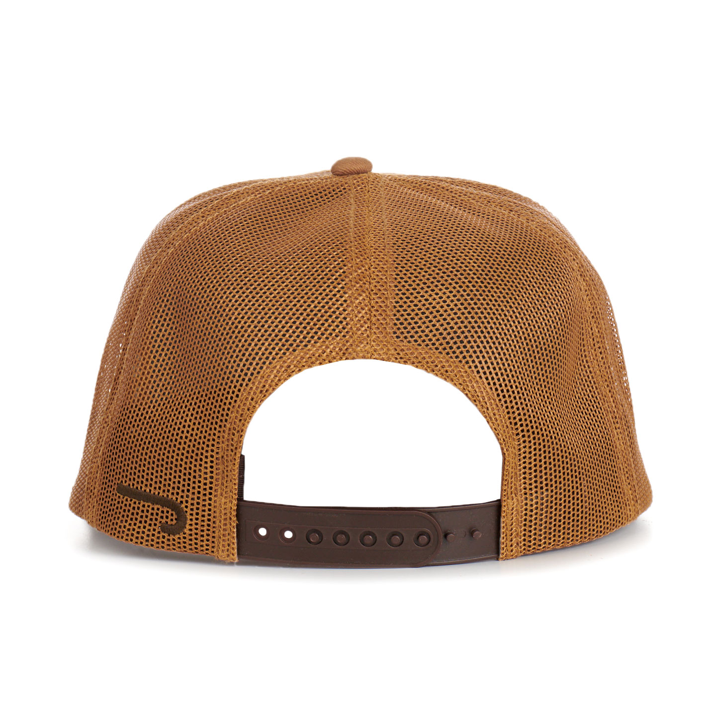 Lazy J Ranch Wear Hard Day Brown Red Patch Flat Bill Cap - Image 1