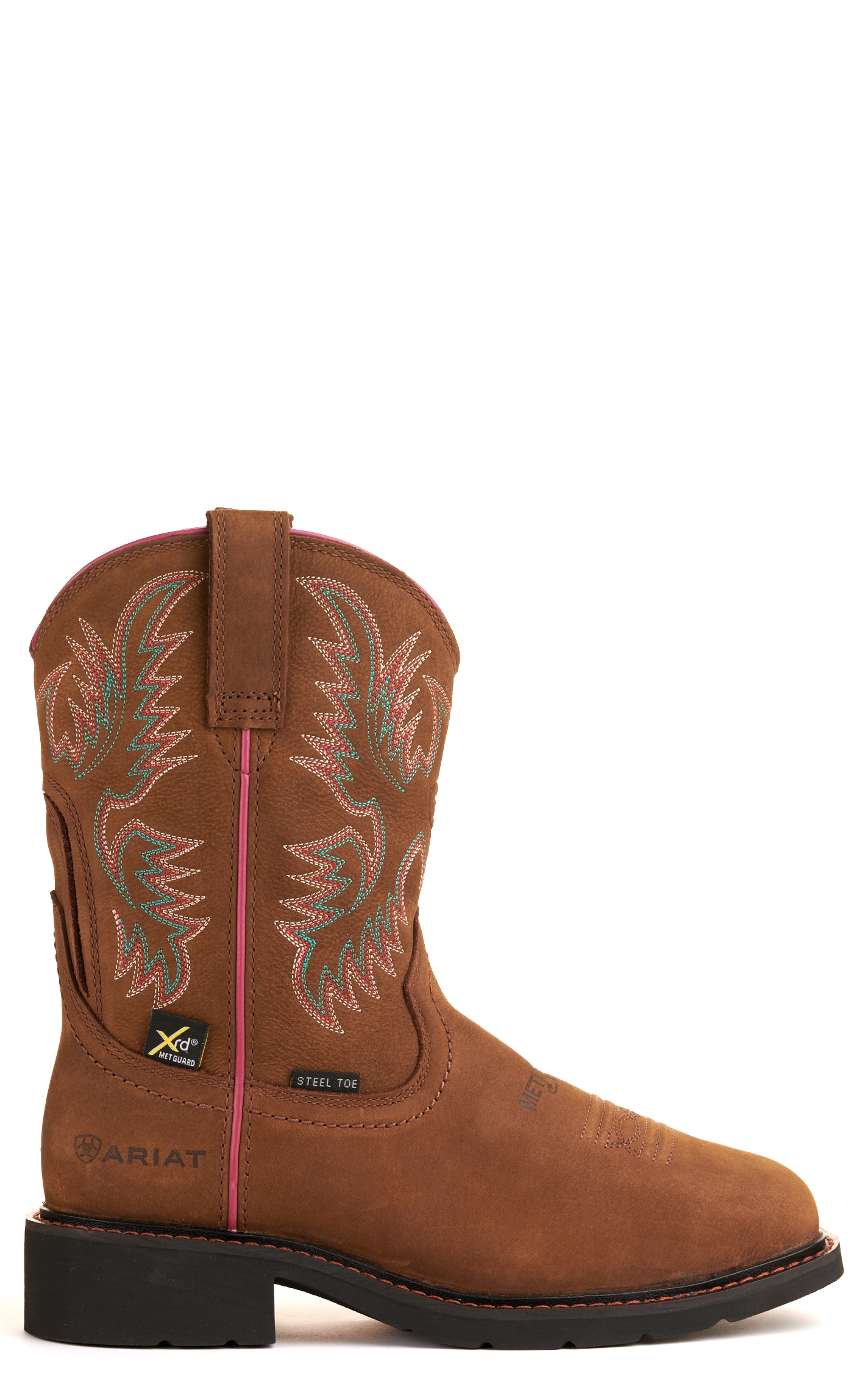 Ariat Women's Krista Dark Brown Met Guard Wide Square Steel Toe Work Boots - Image 1