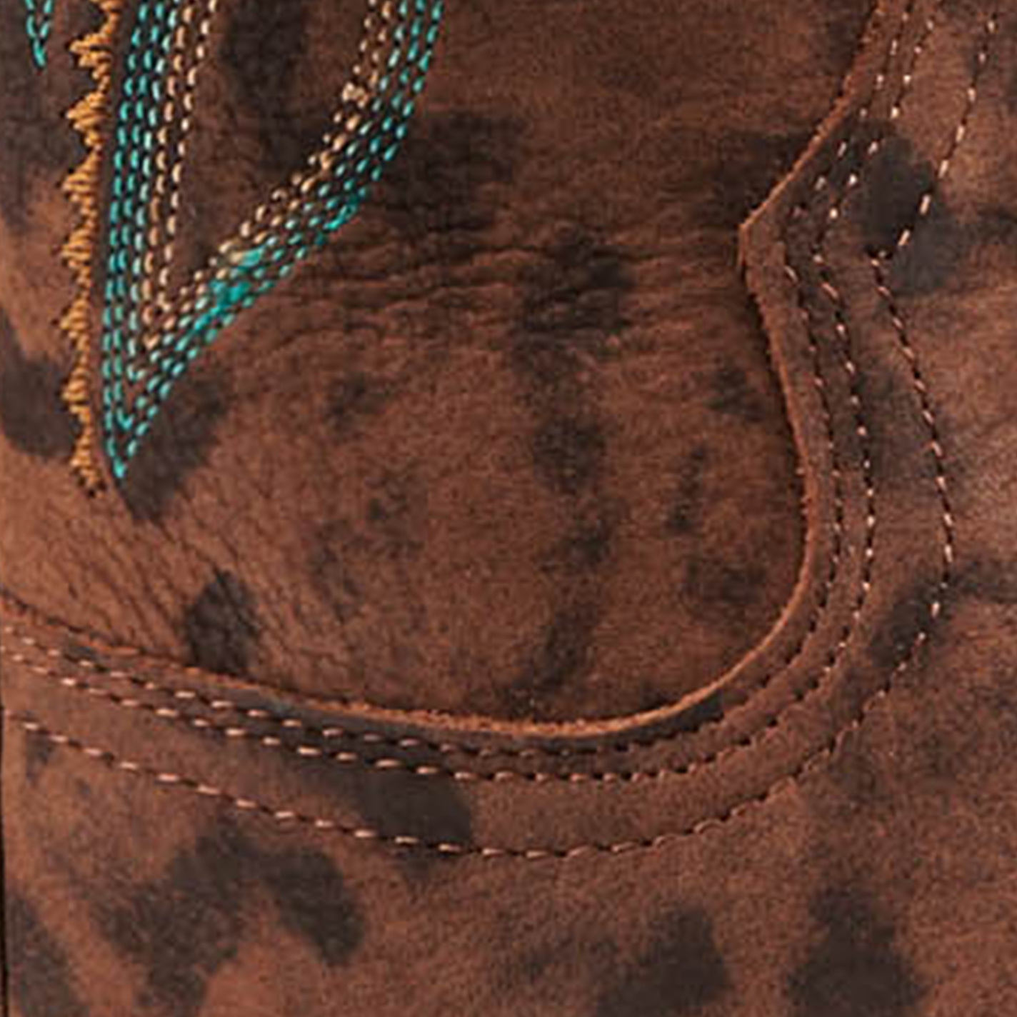 Ariat Women's PrimeTime Brown Faded Leopard Bantamweight Wide Square Toe Cowboy Boots - Image 1