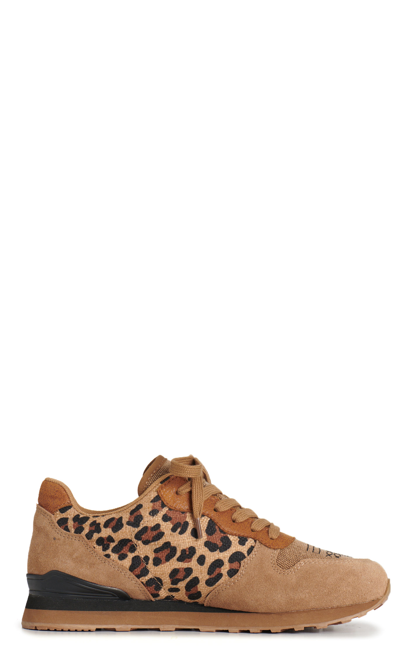 Roper Women's Giddyup Jogger Tan & Leopard Print Casual Shoes - Image 1