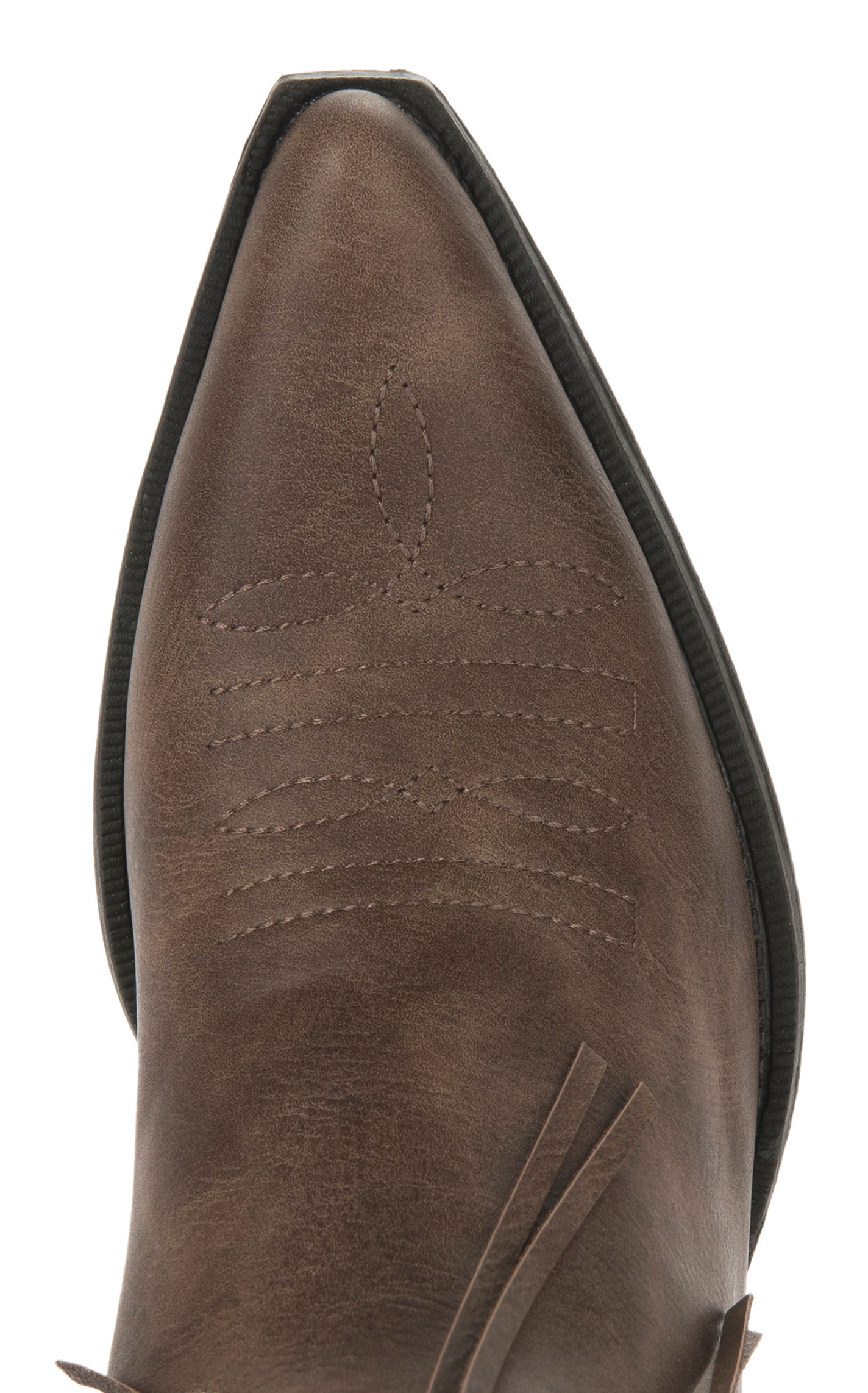 Roper Women's Brown with Fringe and Embroidery Snip Toe Cowboy Boots - Image 1