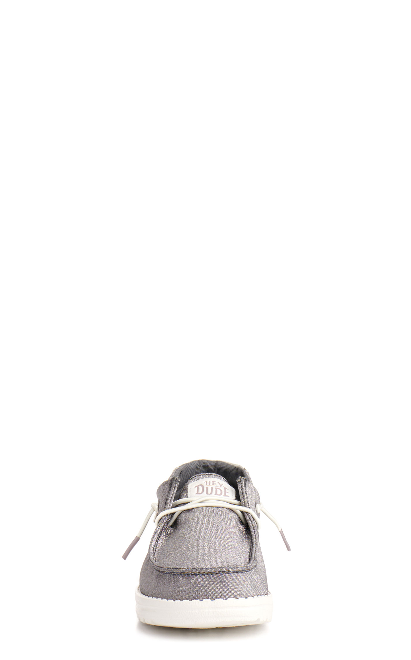 Hey Dude Girls' Wendy Metallic Sparkle Rose Gold Moc Toe Lace Up Casual Shoes - Image 1