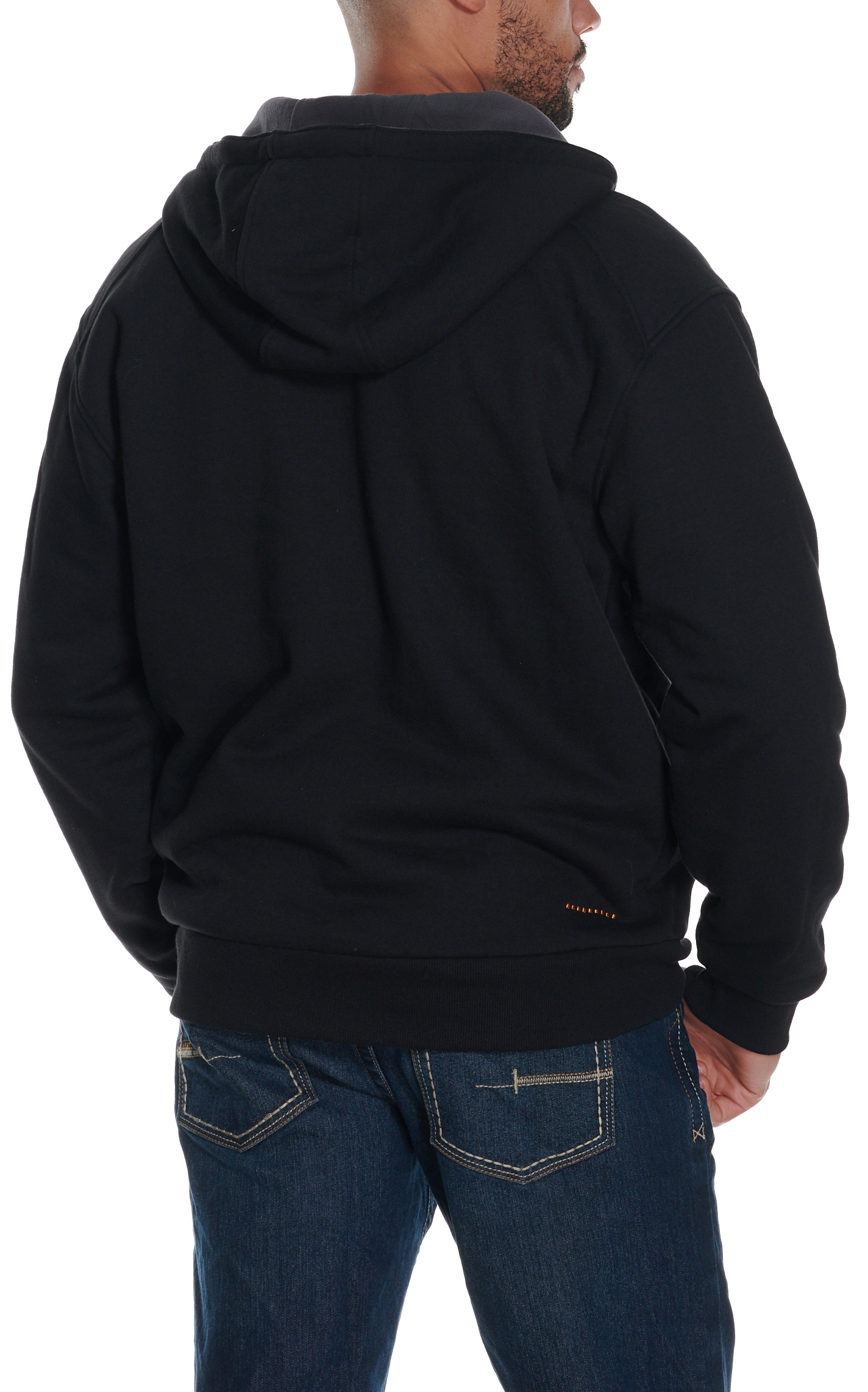 Ariat Rebar Men's Black 10 OZ All Weather Full Zip Graphic Hooded Jacket - Image 1