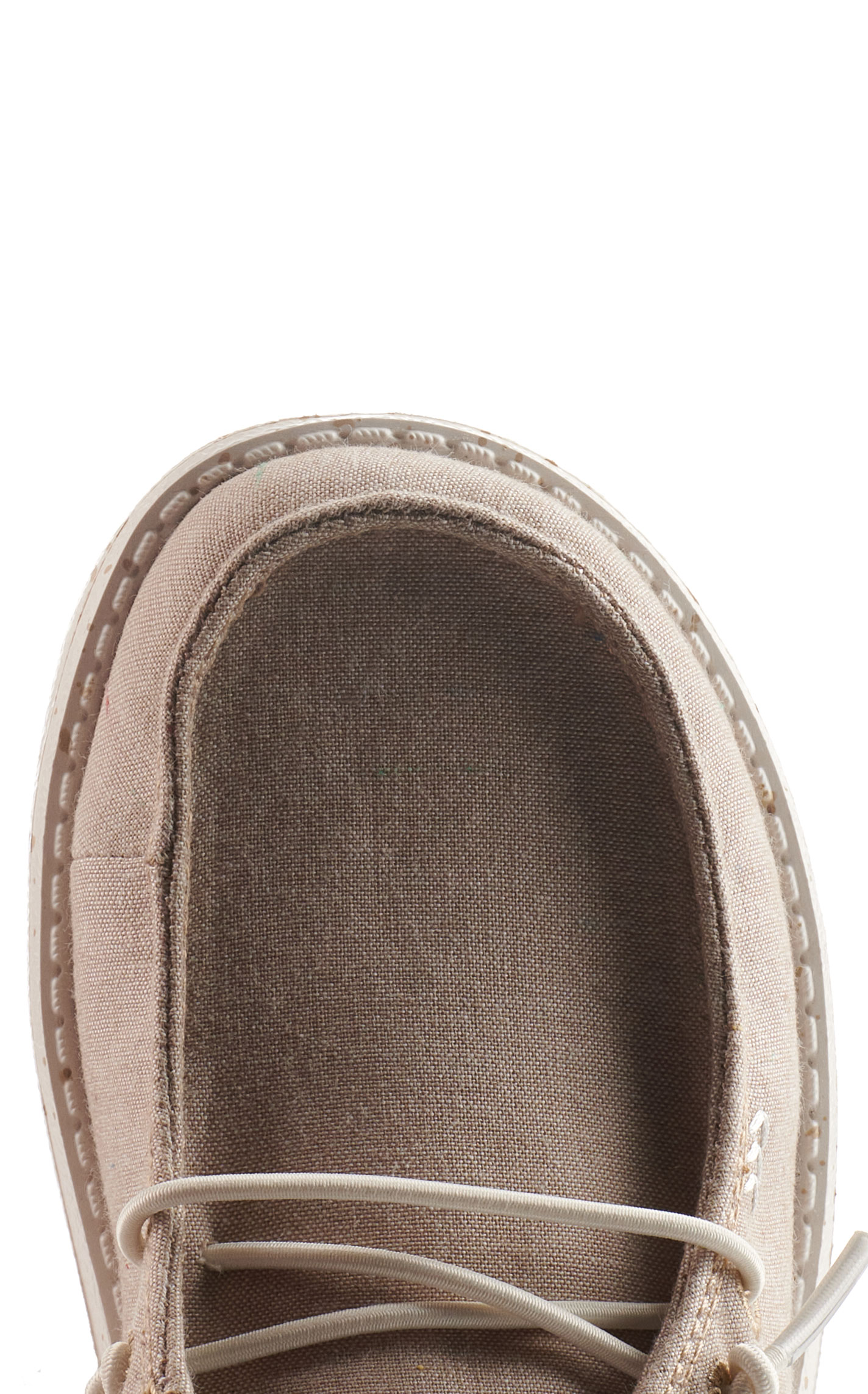 Hey Dude Girls' Wendy Chambray Tan Moc Toe Lace Up Casual Shoes - Image 1