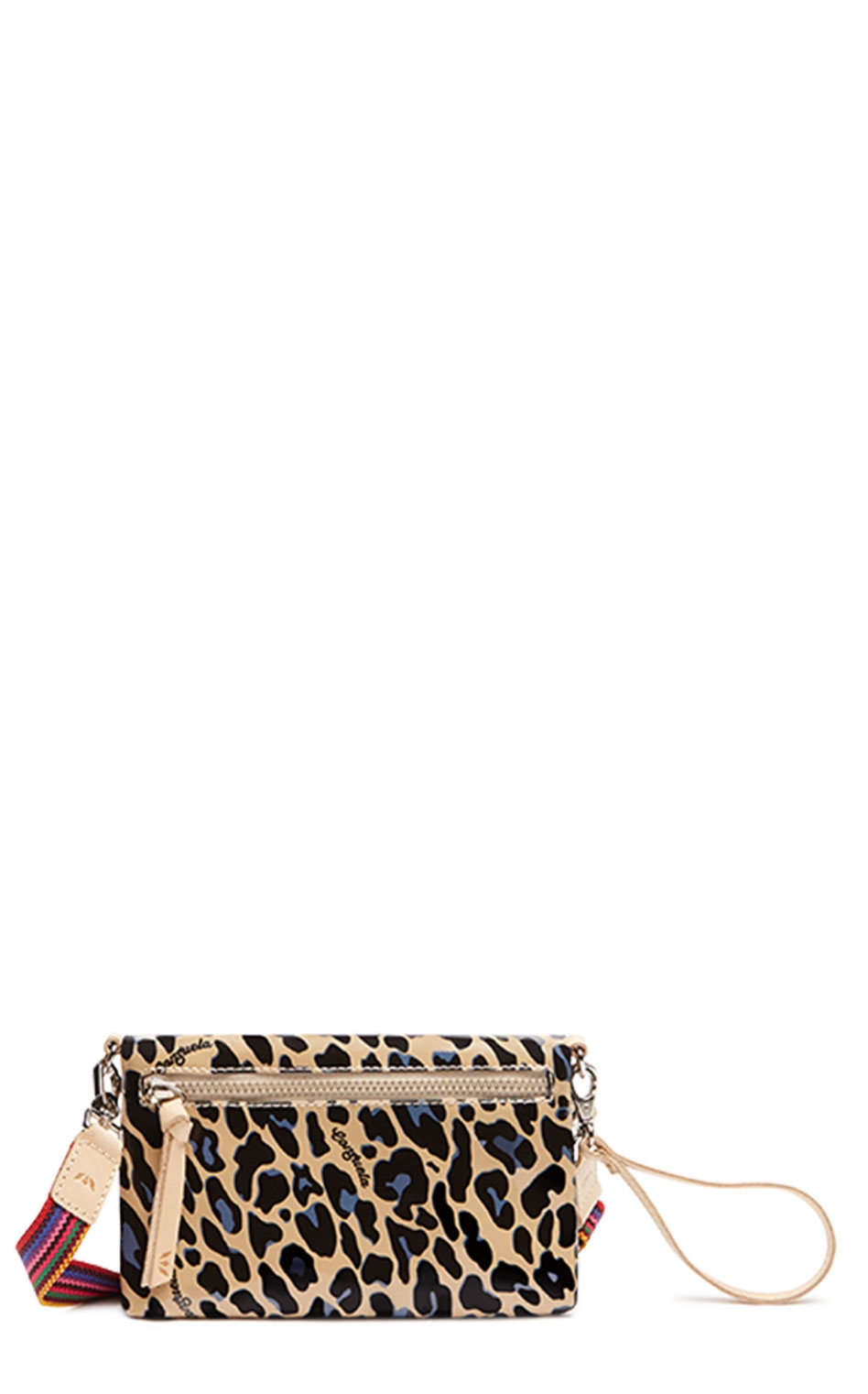 Consuela Blue Jag Leopard Print Uptown Crossbody Purse - Image 1