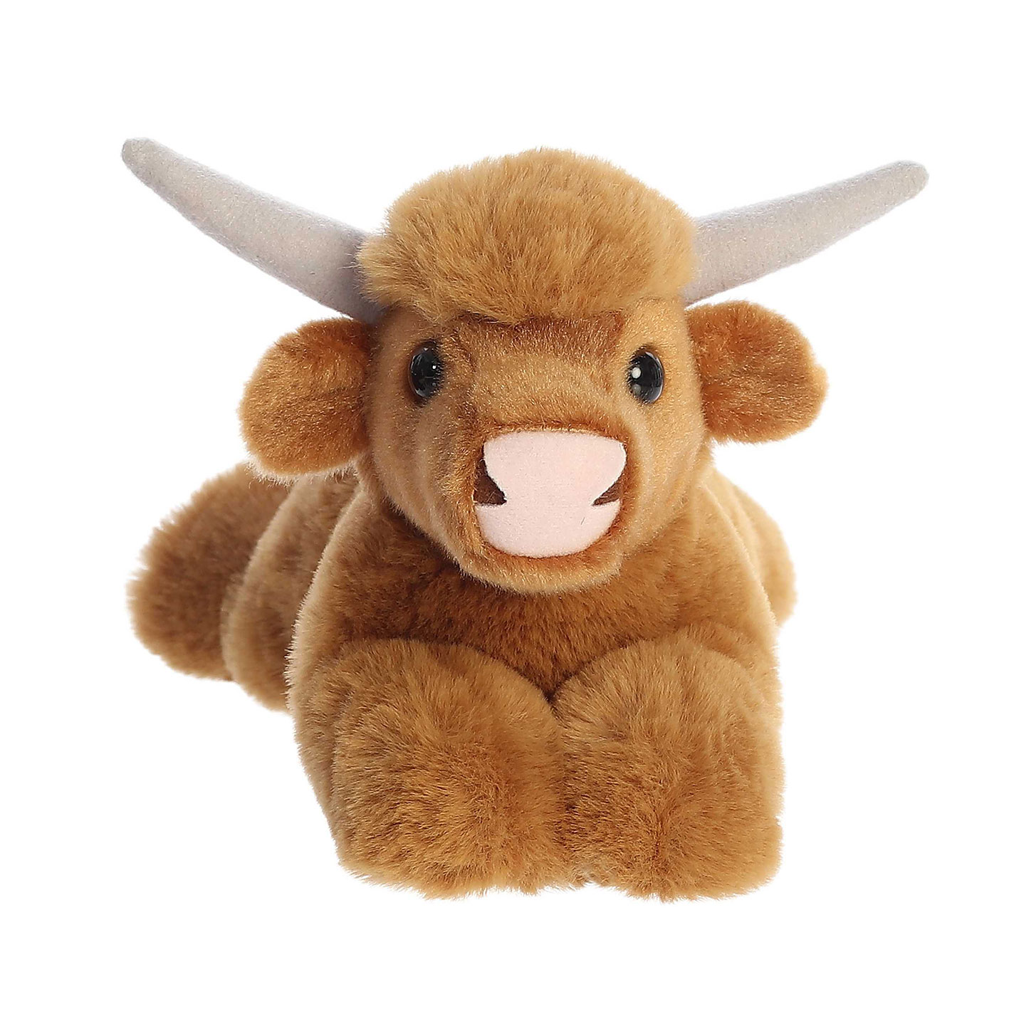 Aurora Mini Flopsie Highland Cow 8in Stuffed Animal - Image 1