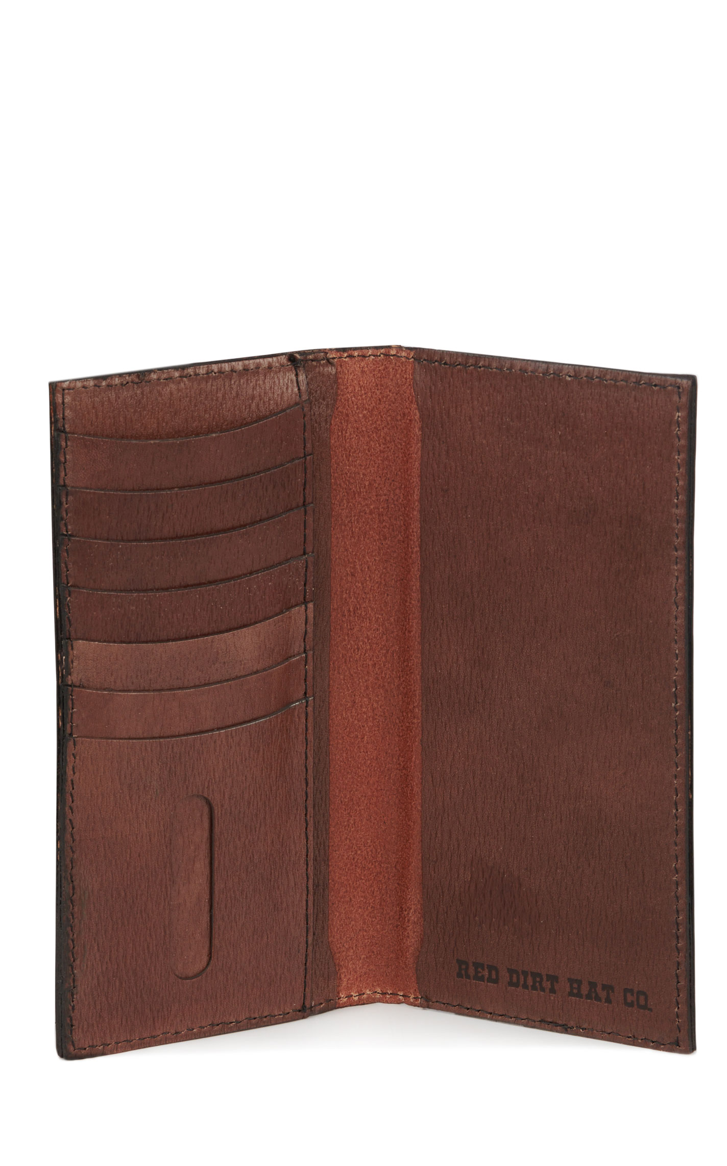 Red Dirt Hat Co. Brown Southwest Buffalo Checkbook Cover / Rodeo Wallet - Image 1