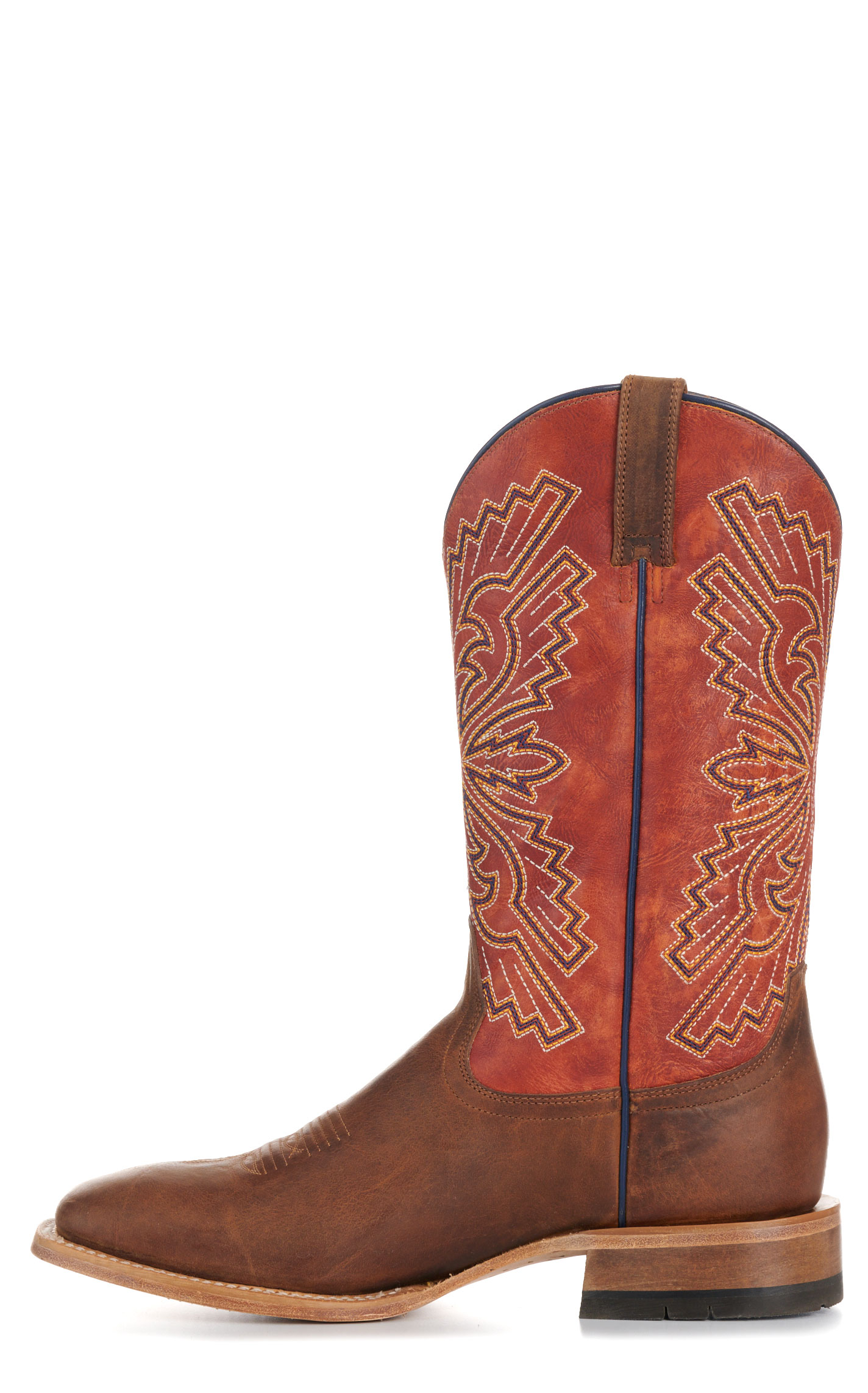 Ariat Men’s Sting Honey Tan and Tangerine TekStep Wide Square Toe Cowboy Boots - Image 1