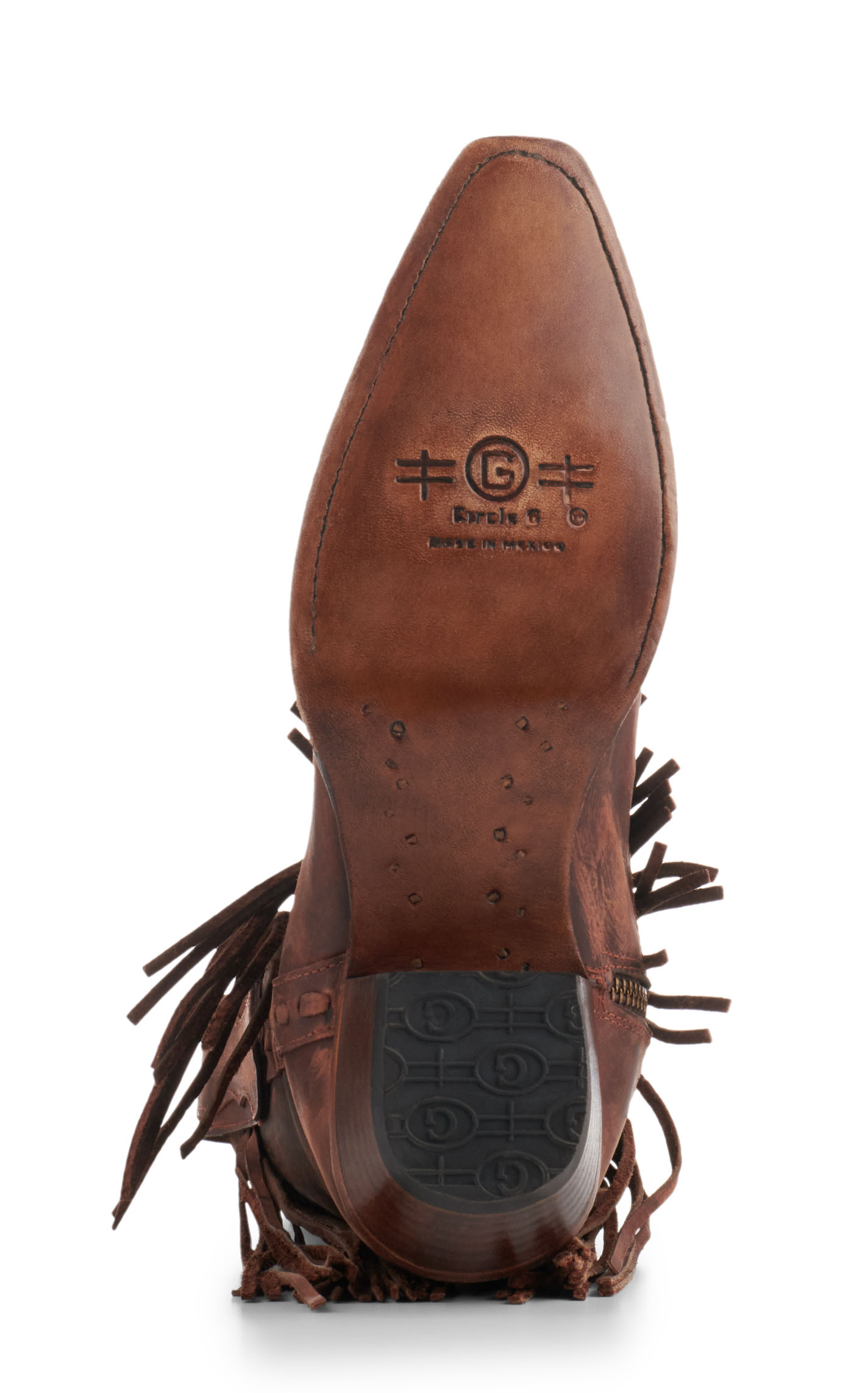 Circle G by Corral Women's Brick with Fringe Snip Toe Booties - Image 1