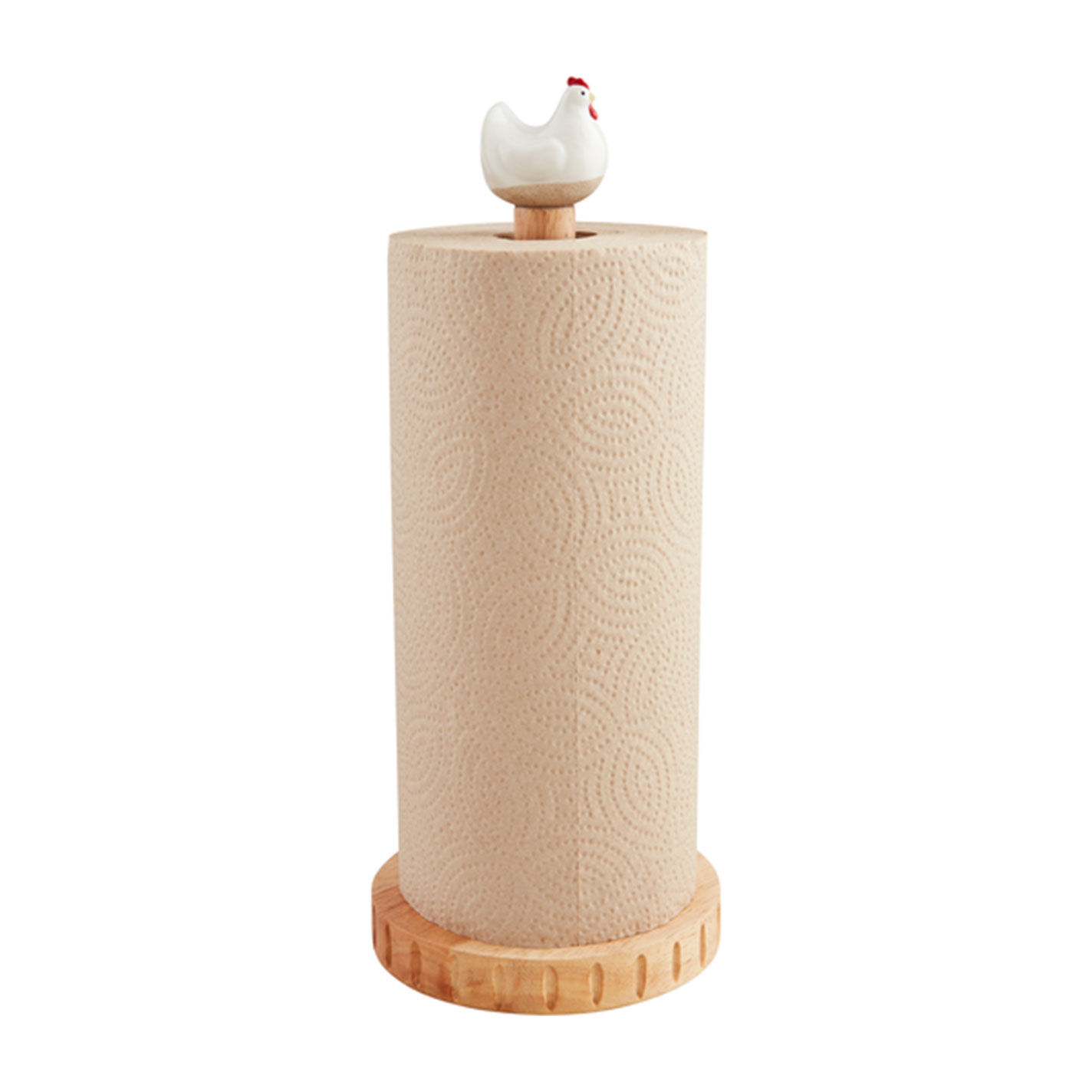 Mudpie Natural Chicken Topped Paper Towel Holder - Image 1