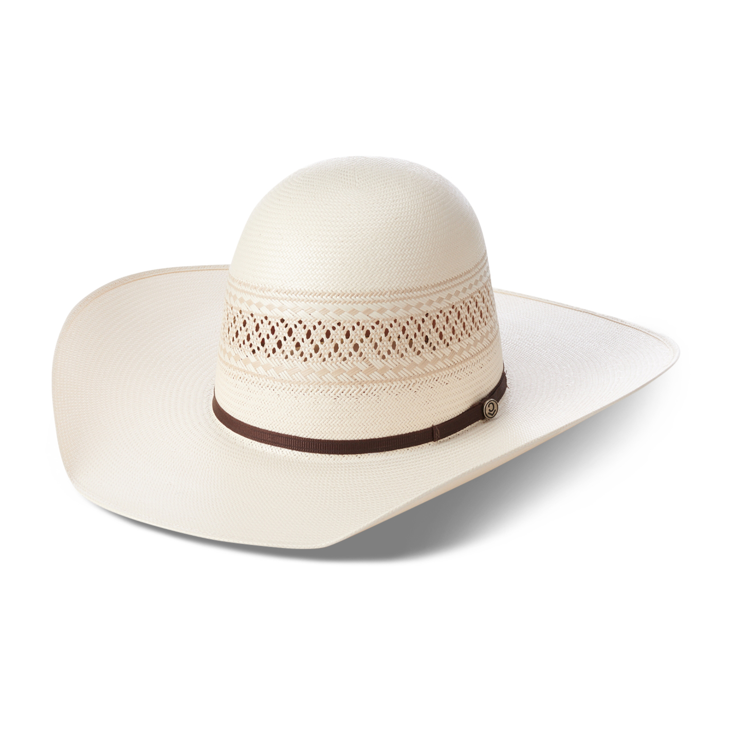 Rafter C Men's Ivory Shantung Open Crown Cowboy Hat - Image 1