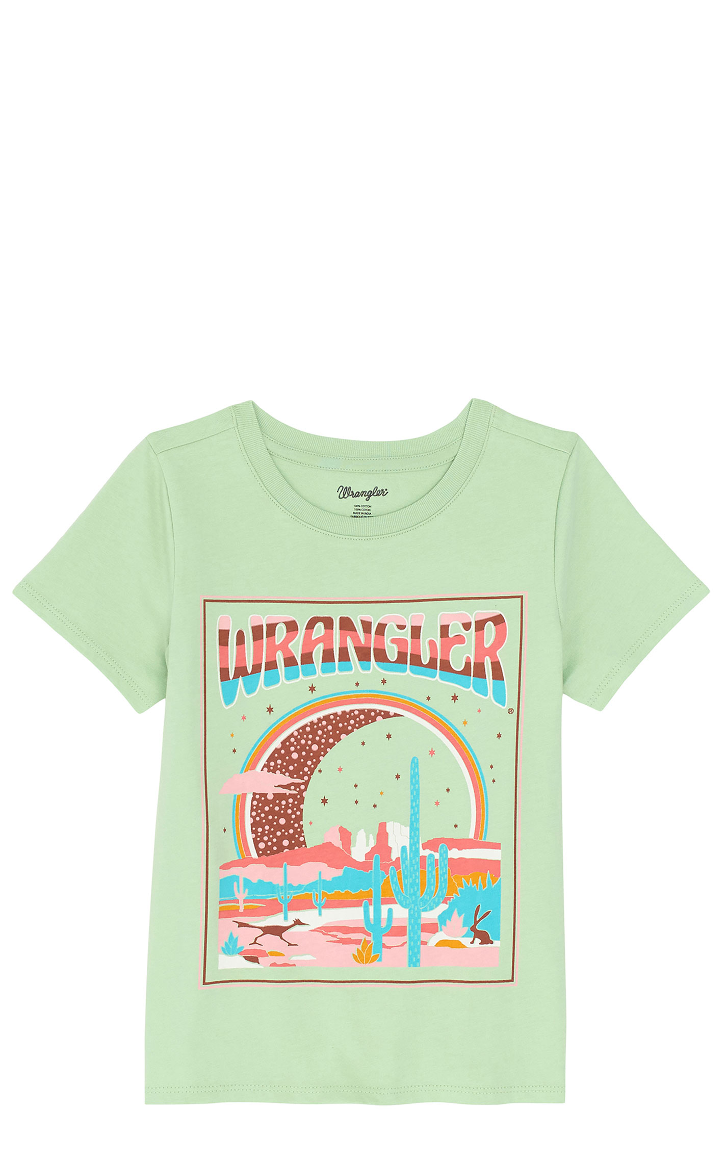 Wrangler Girl's Green Desert Graphic T-Shirt - Image 1