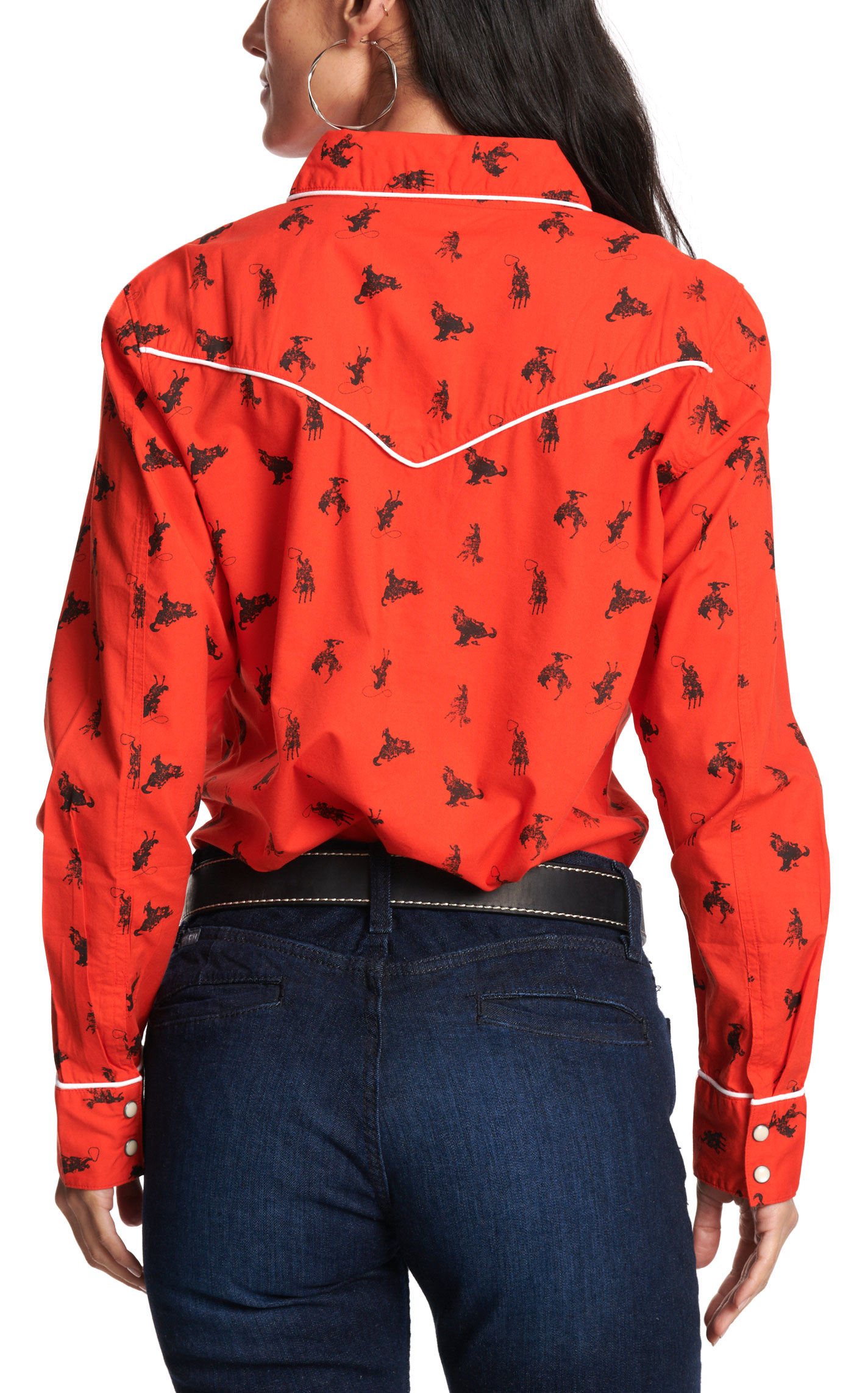 Cruel Girl Women's Red & Black Western Print Top - Image 1