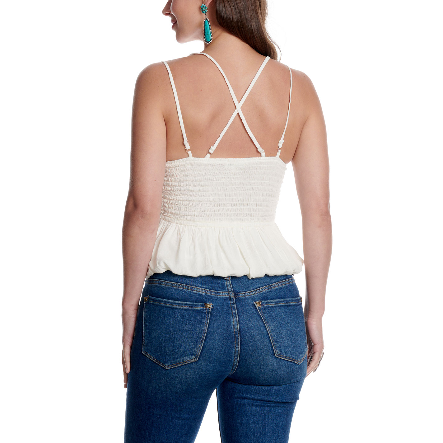 Moa Moa Women's White Lace Cami Top - Image 3
