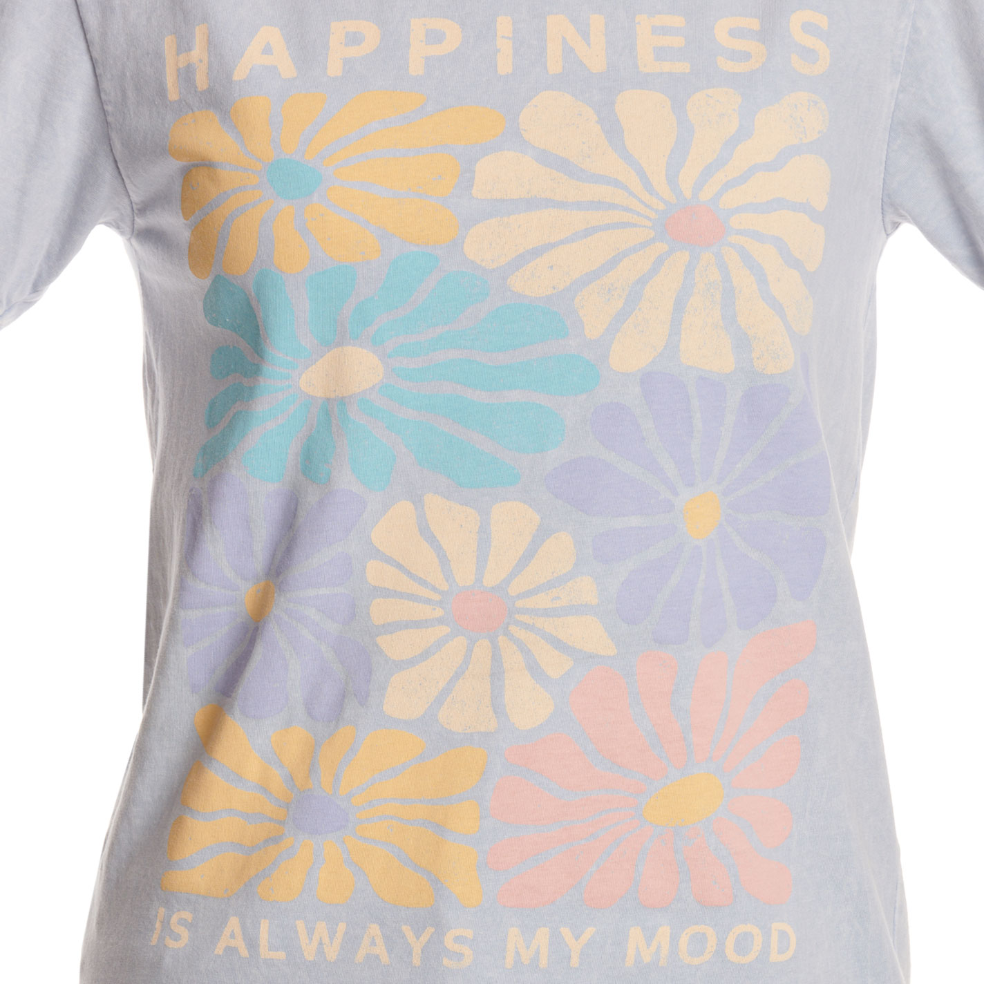 Lotus Fashion Women's Light Blue & Multi Floral Graphic T-Shirt - Image 1